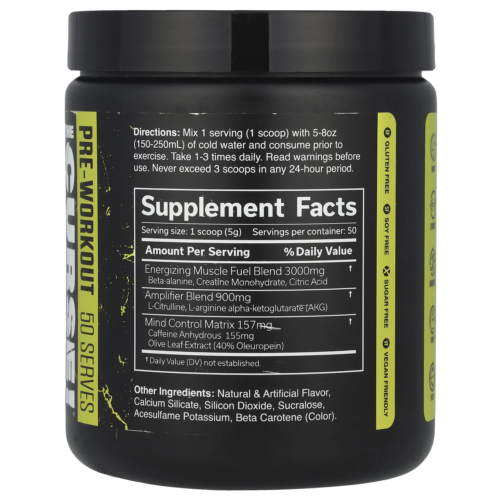 JNX Sports, The Curse, предтренировочный комплекс, лимонный прилив, 250 г (8,8 унции)