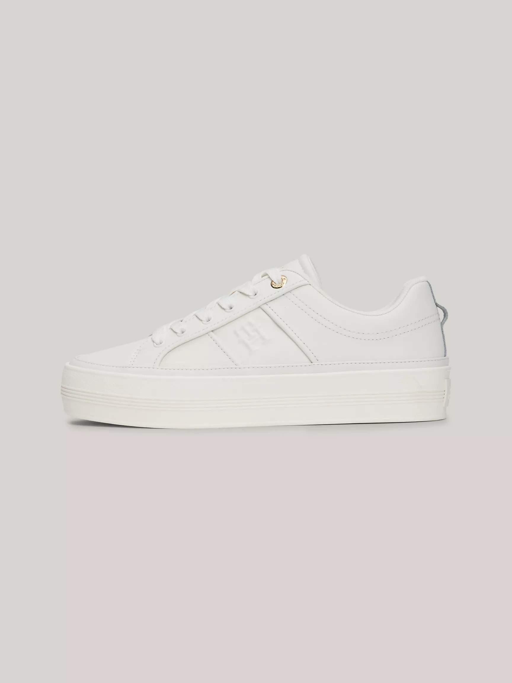 Женские кроссовки Tommy Hilfiger, Кожаные кеды на платформе с логотипом TH