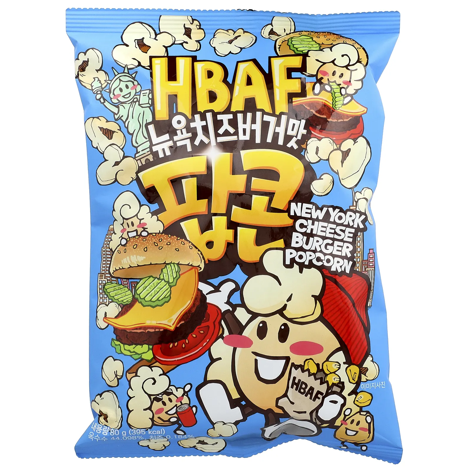 HBAF, New York Cheese Burger Popcorn, 80 г