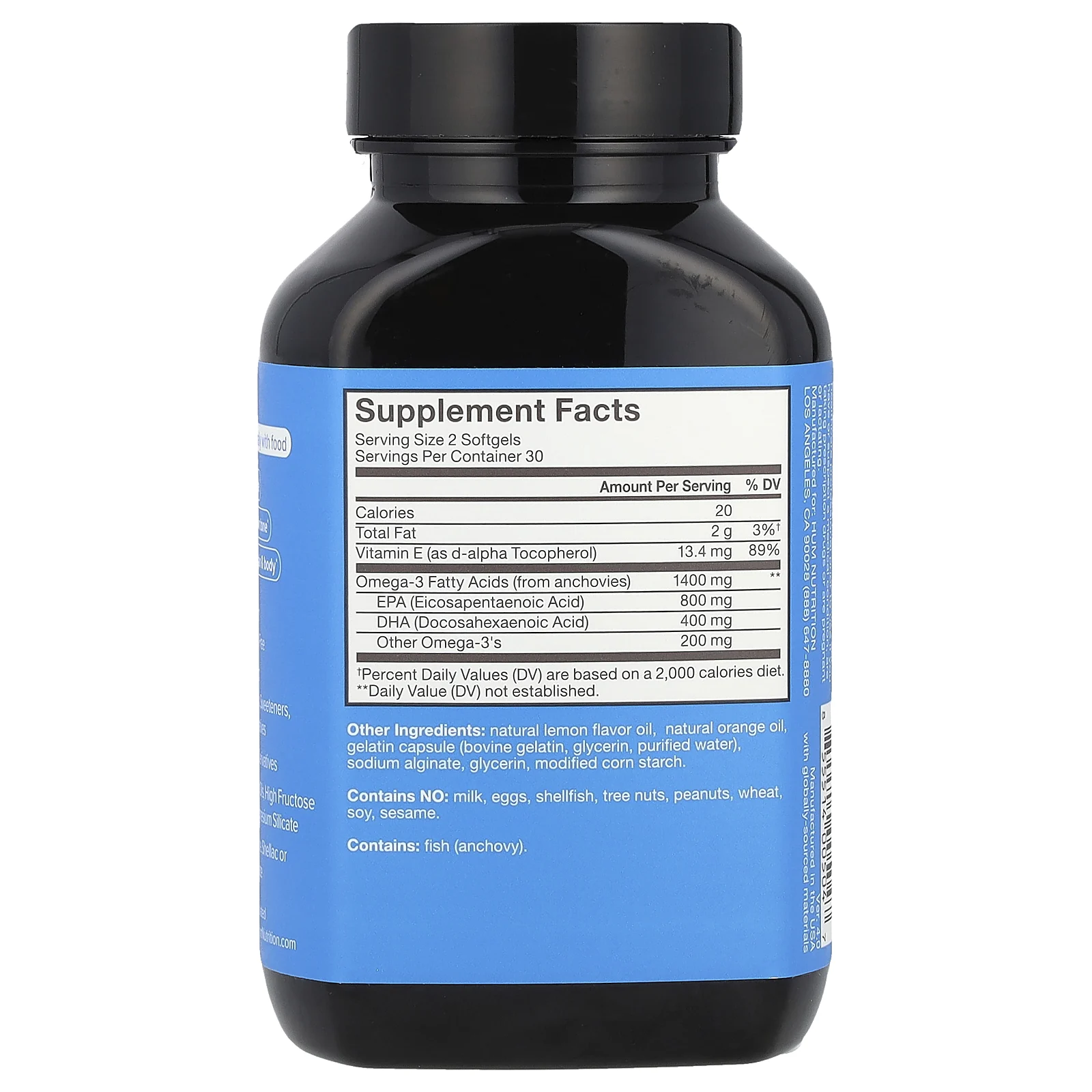 HUM Nutrition, БОЖЕ МОЙ! Omega The Great ™, сверхчистый рыбий жир с омега-3, 1400 мг, 60 мягких таблеток (700 мг в каждой капсуле)