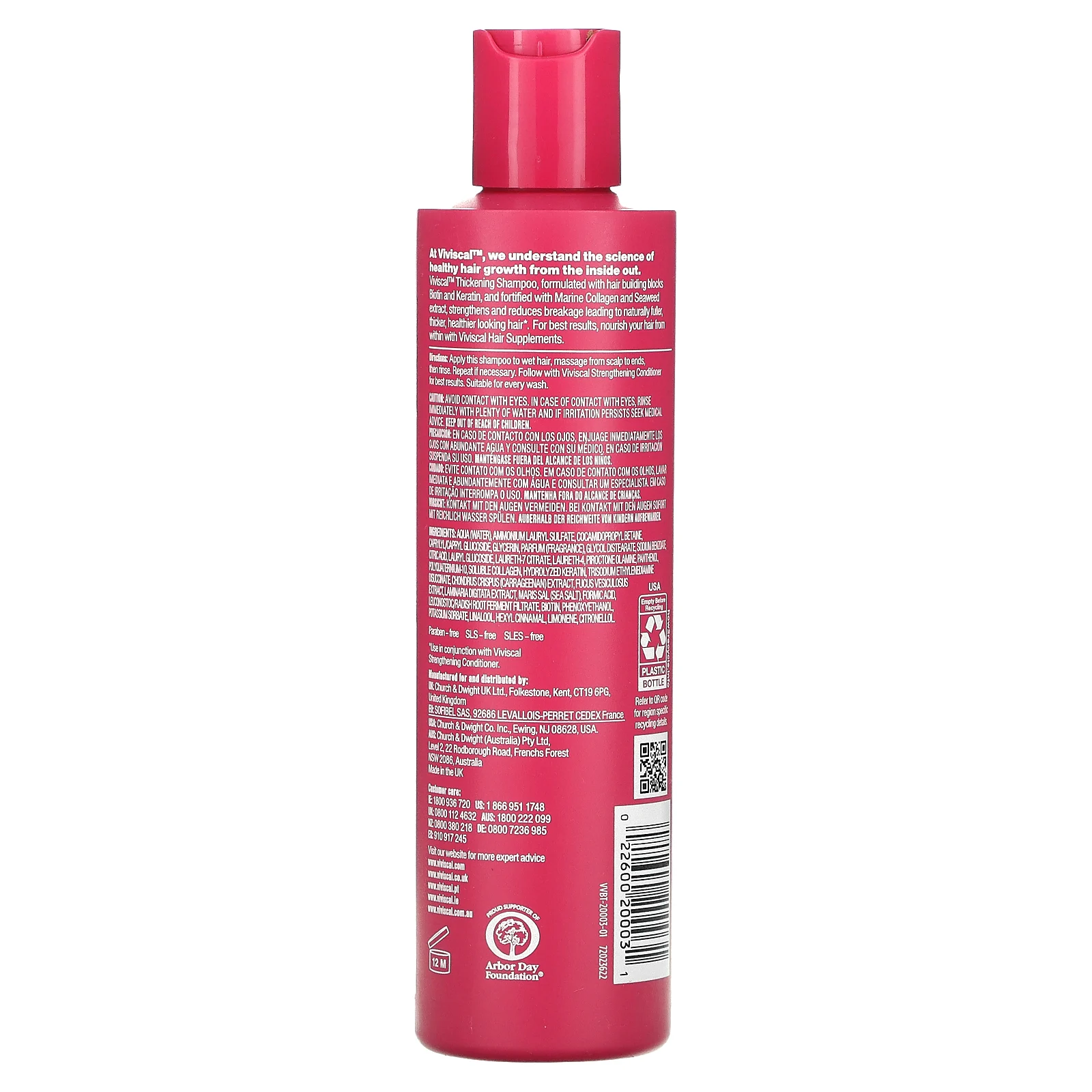 Viviscal, Шампунь для густоты волос с биотином и кератином, 250 мл (8,45 жидк. Унции)