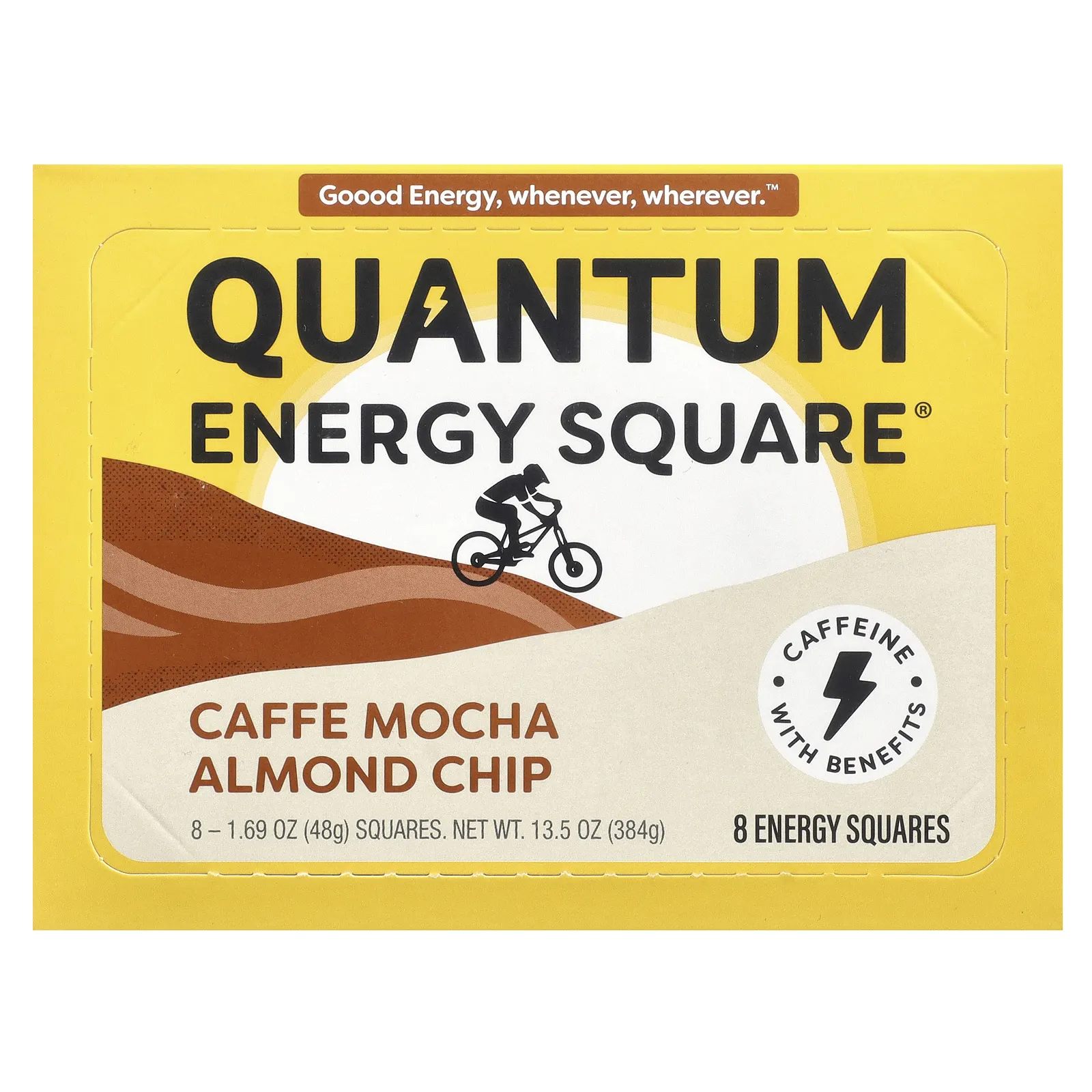 Quantum Energy Square, Caffe Mocha и миндальные чипсы, 8 квадратов, 48 г (1,69 унции)
