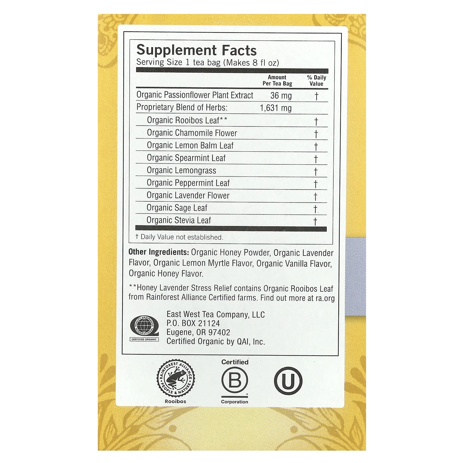 Yogi Tea, Stress Relief, мед и лаванда, без кофеина, 16 чайных пакетиков, 29 г (1,02 унции)