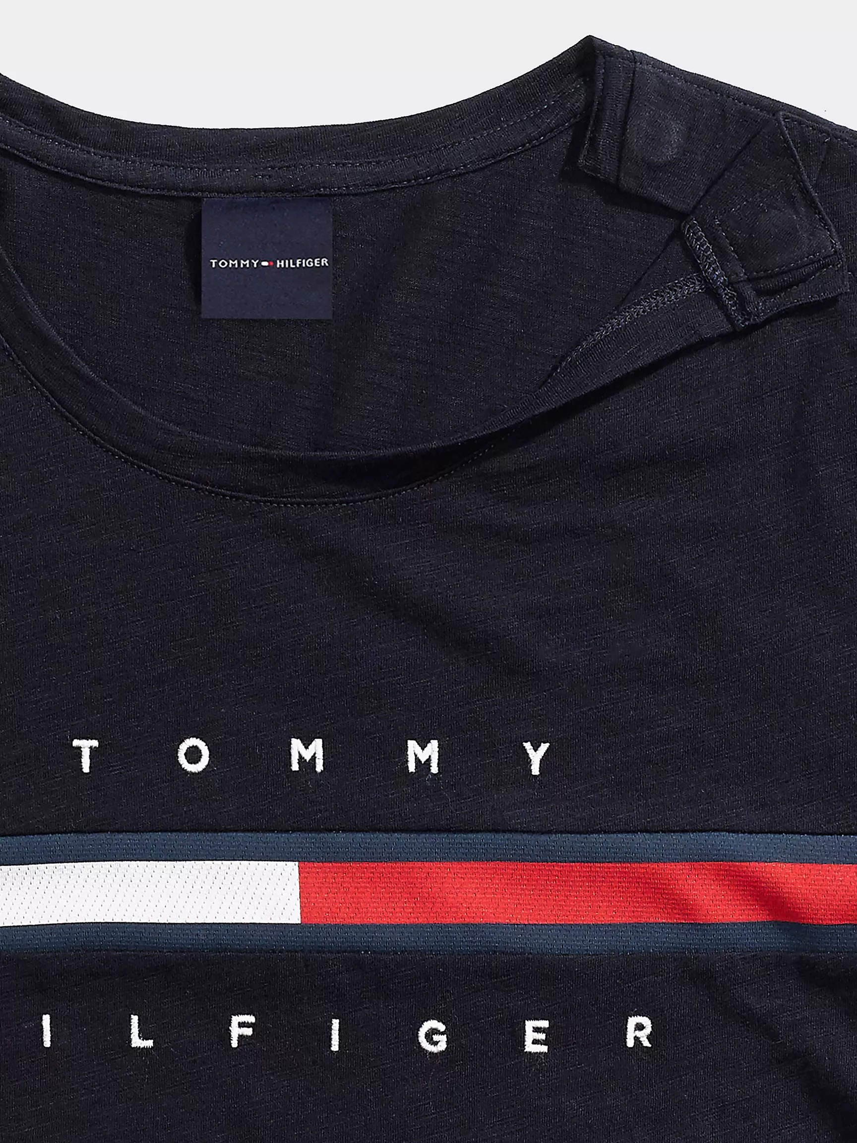 Женская футболка Tommy Hilfiger, Полосатая футболка с фирменным логотипом