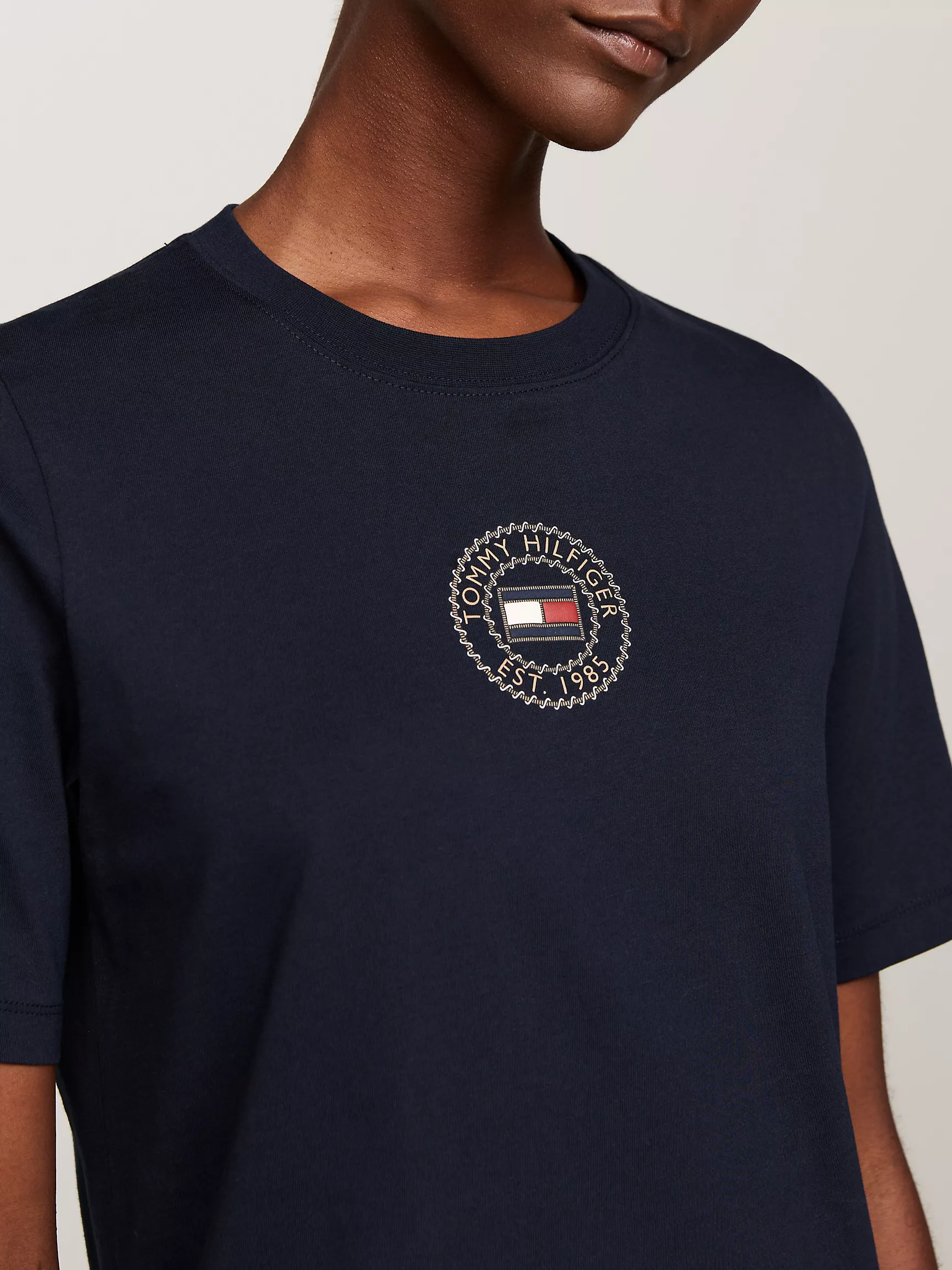Женское платье Tommy Hilfiger, Морское платье-футболка с логотипом