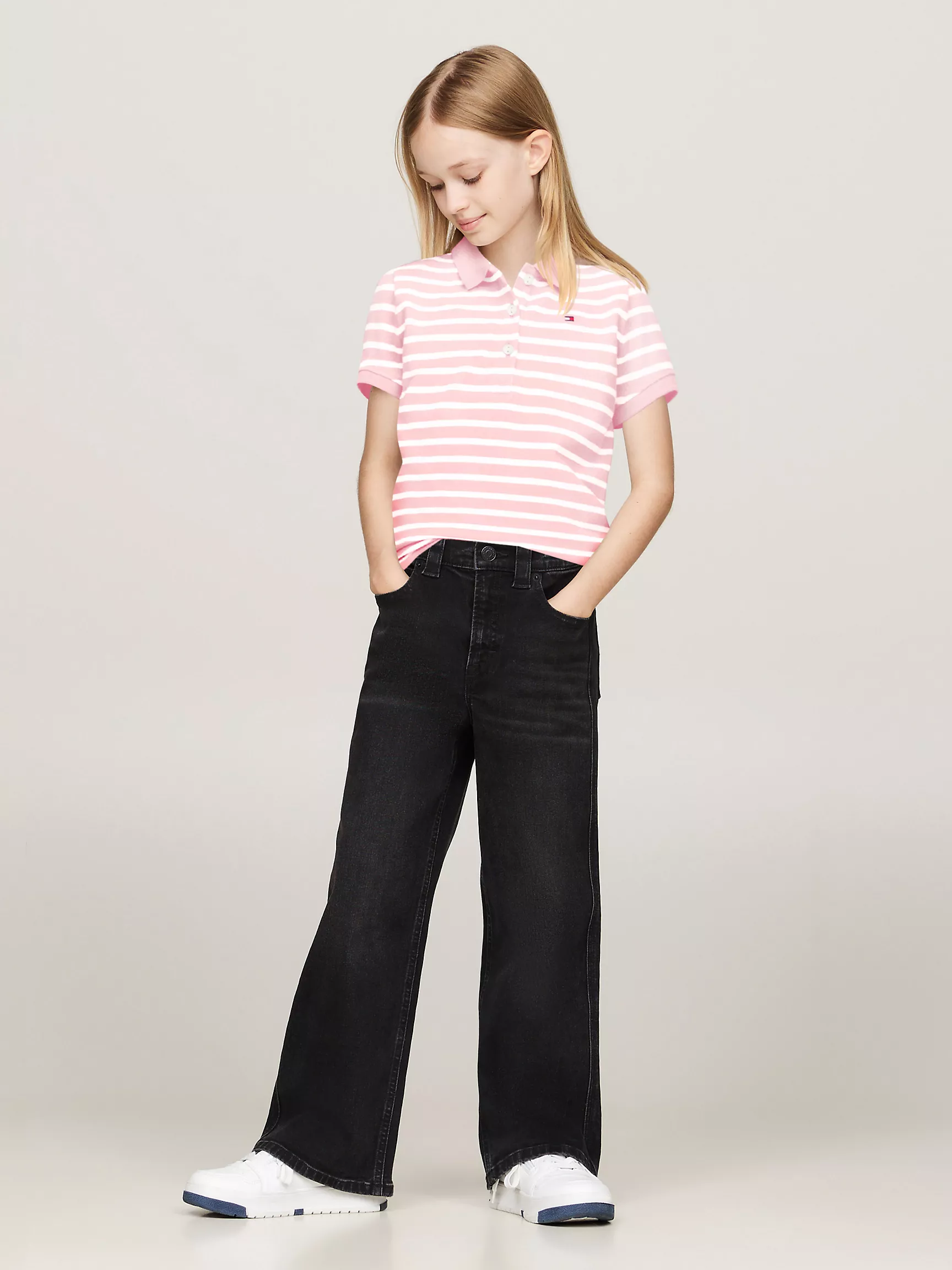 Рубашка-поло для девочек Tommy Hilfiger, Детское полосатое поло