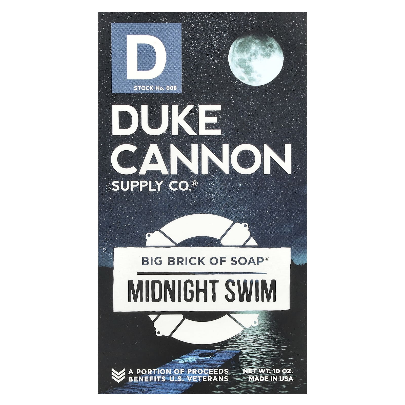 Duke Cannon Supply Co., Big Brick of Bar Soap, аромат Midnight Swim, 283 г (10 унций)
