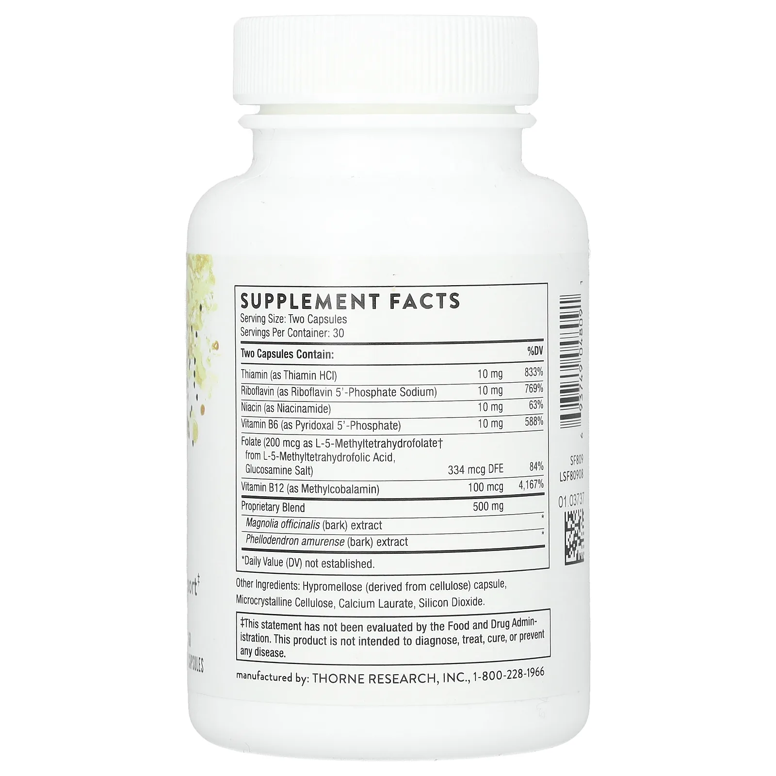 Thorne, средство для поддержки аппетита и стресса, 60 капсул