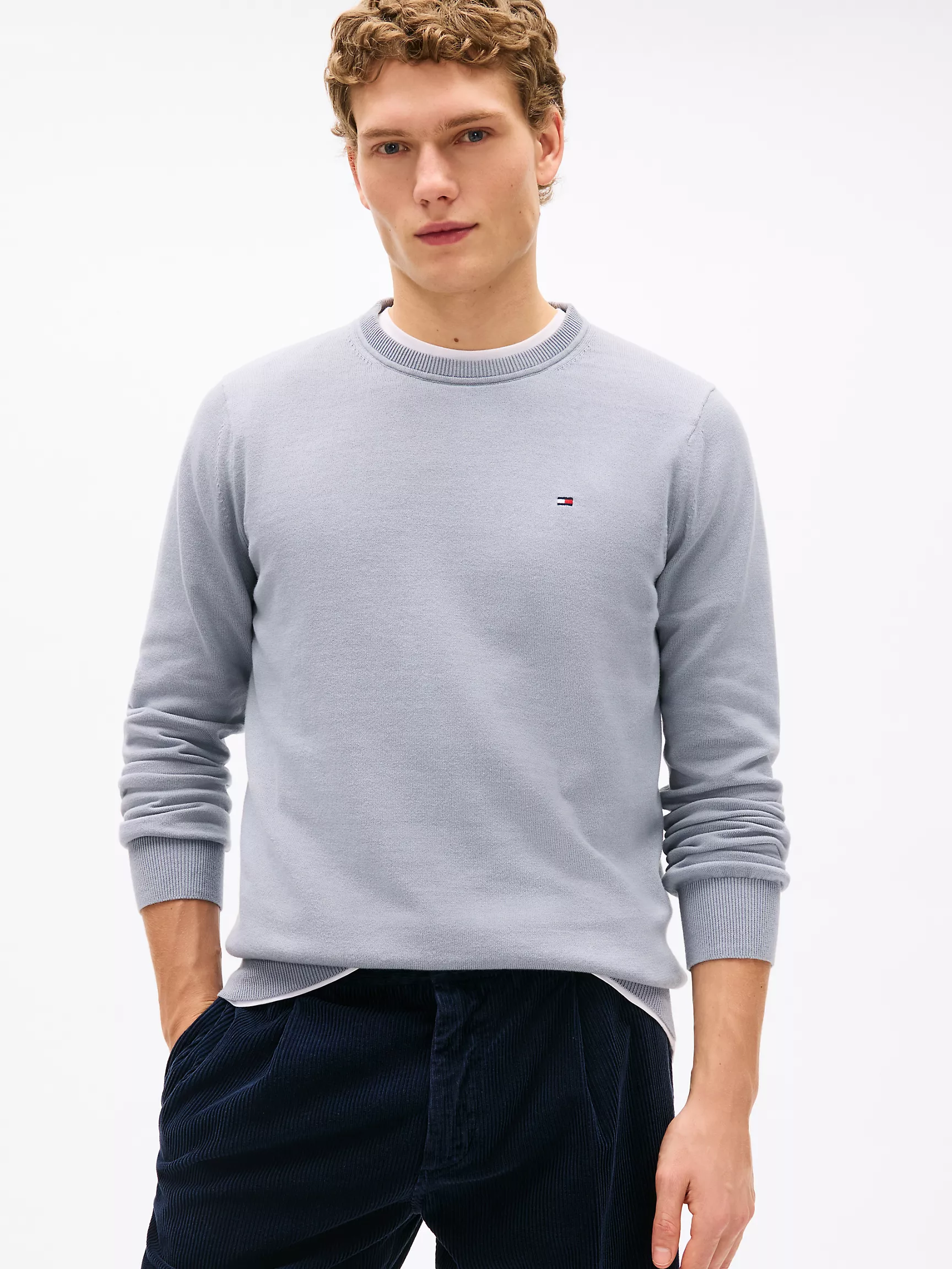 Мужской свитер Tommy Hilfiger, Классический свитер с круглым вырезом