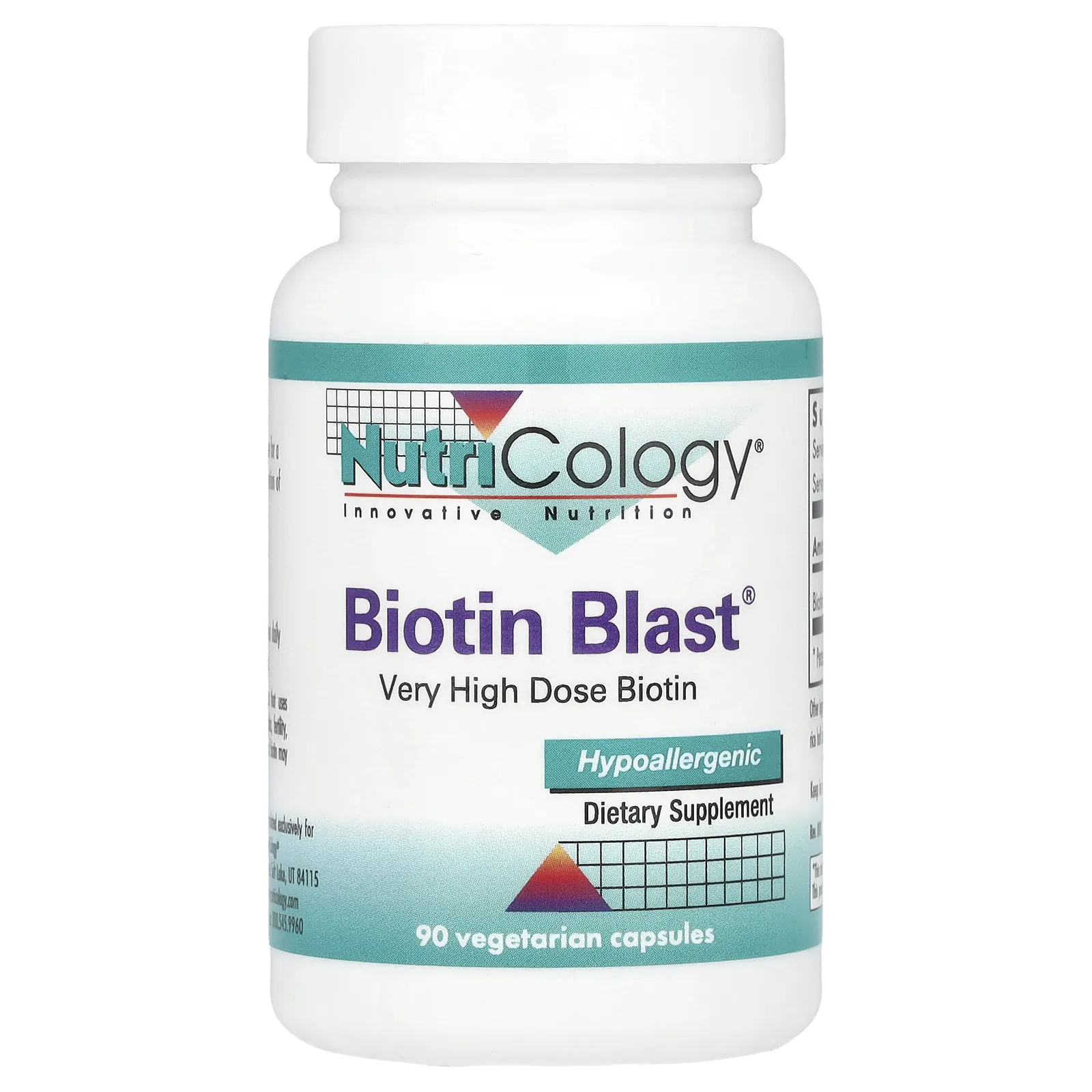 Nutricology, Biotin Blast, 90 вегетарианских капсул