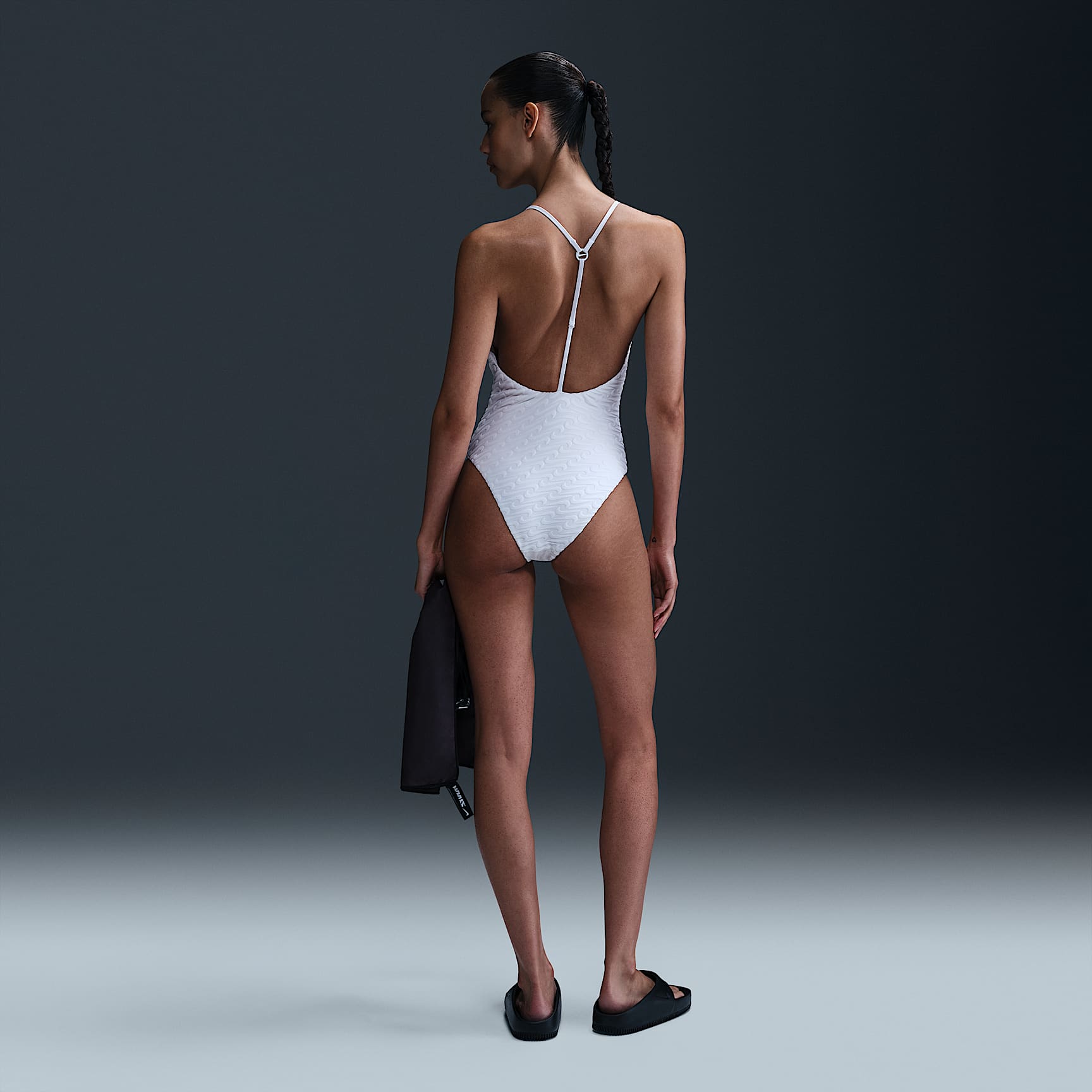 Nike Swim Swoosh Link Women's Terry Y-Back One-Piece