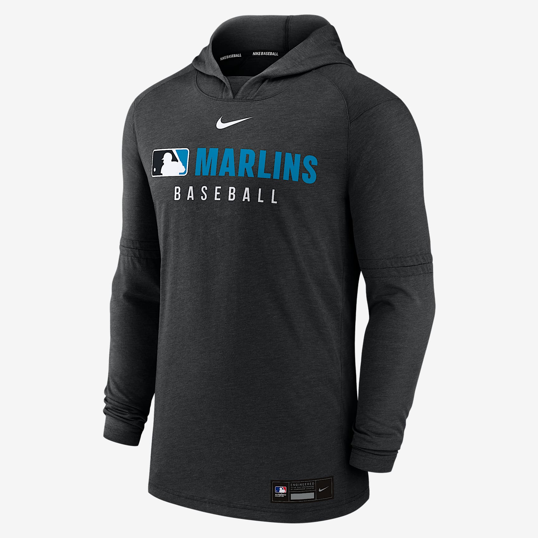 Miami Marlins Authentic Collection Men's Nike Dri-FIT MLB Pullover Hoodie