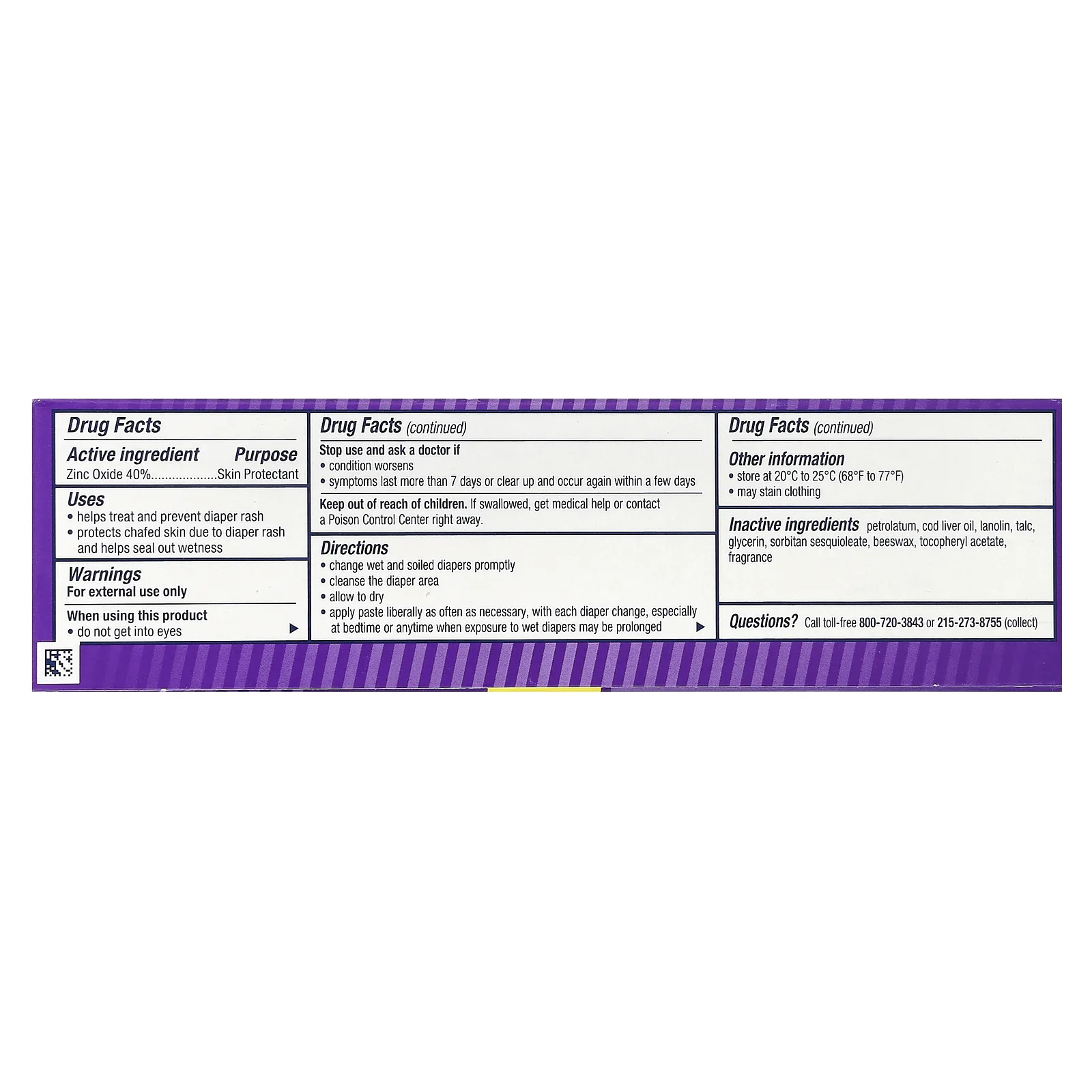 Desitin, Мазь от раздражения кожи под подгузниками, сильнодействующая, 113 г (4 унций)