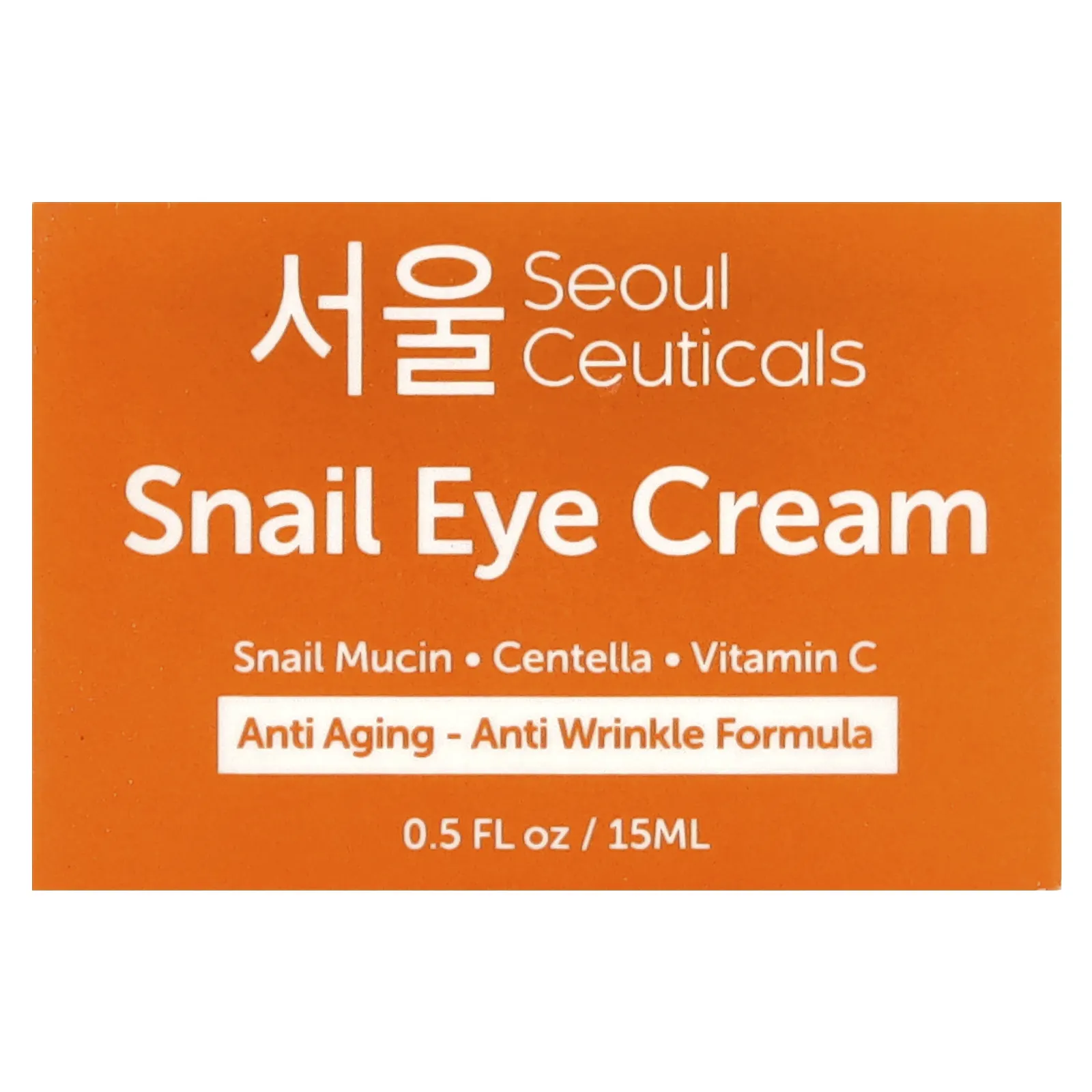 SeoulCeuticals, Крем для кожи вокруг глаз с улиткой, 15 мл (0,5 жидк. Унции)
