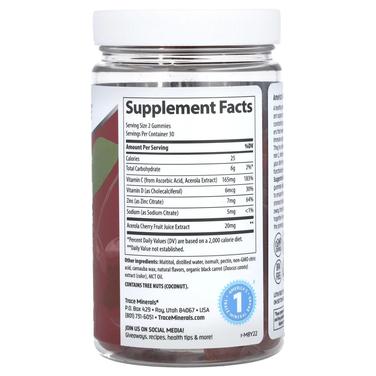 Trace Minerals ®, Жевательные конфеты Complete Immunity, вишня, 60 жевательных конфет