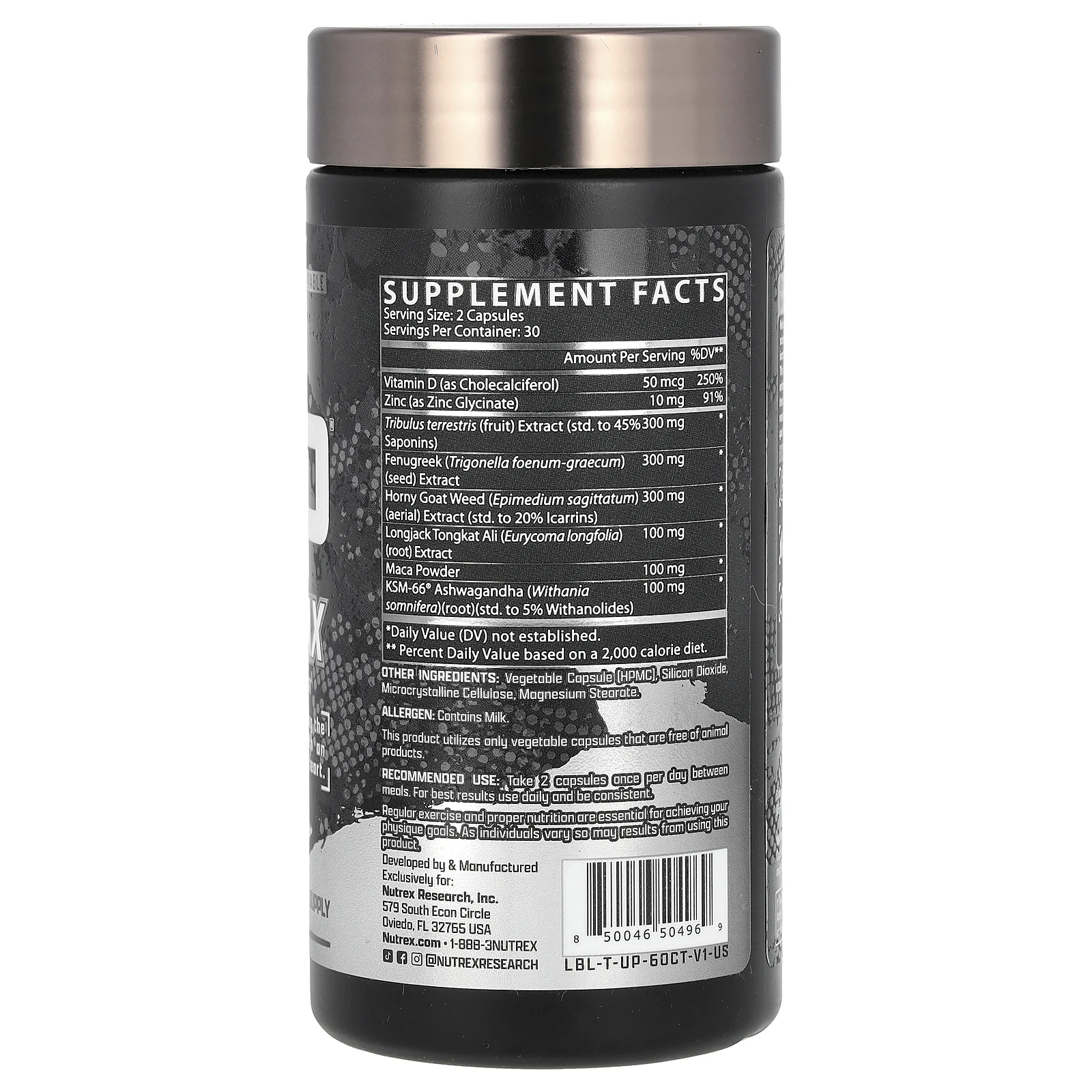 Nutrex Research, T-Up Max, 60 капсул