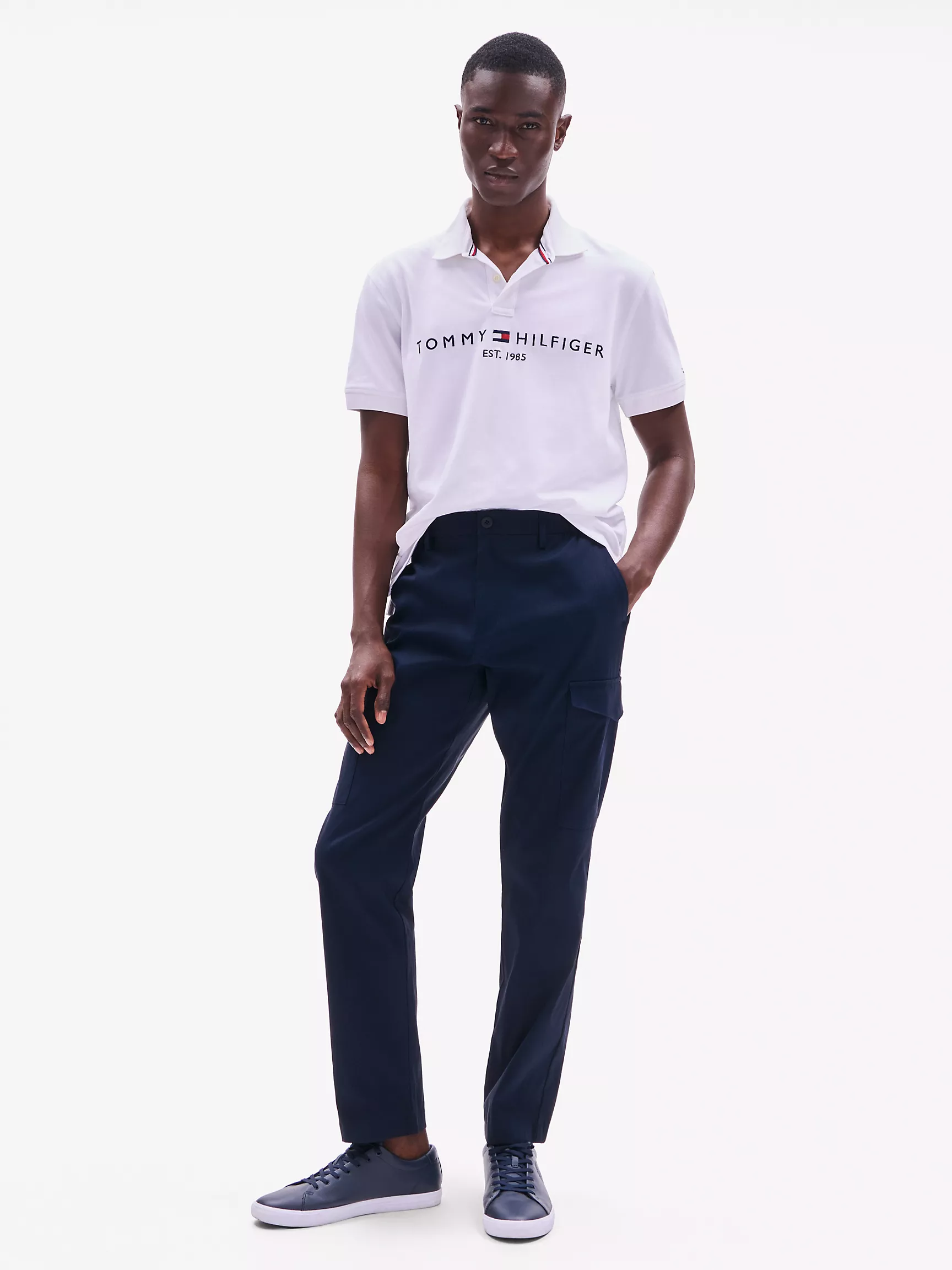 Мужское поло Tommy Hilfiger, Поло с вышитым графическим логотипом Tommy