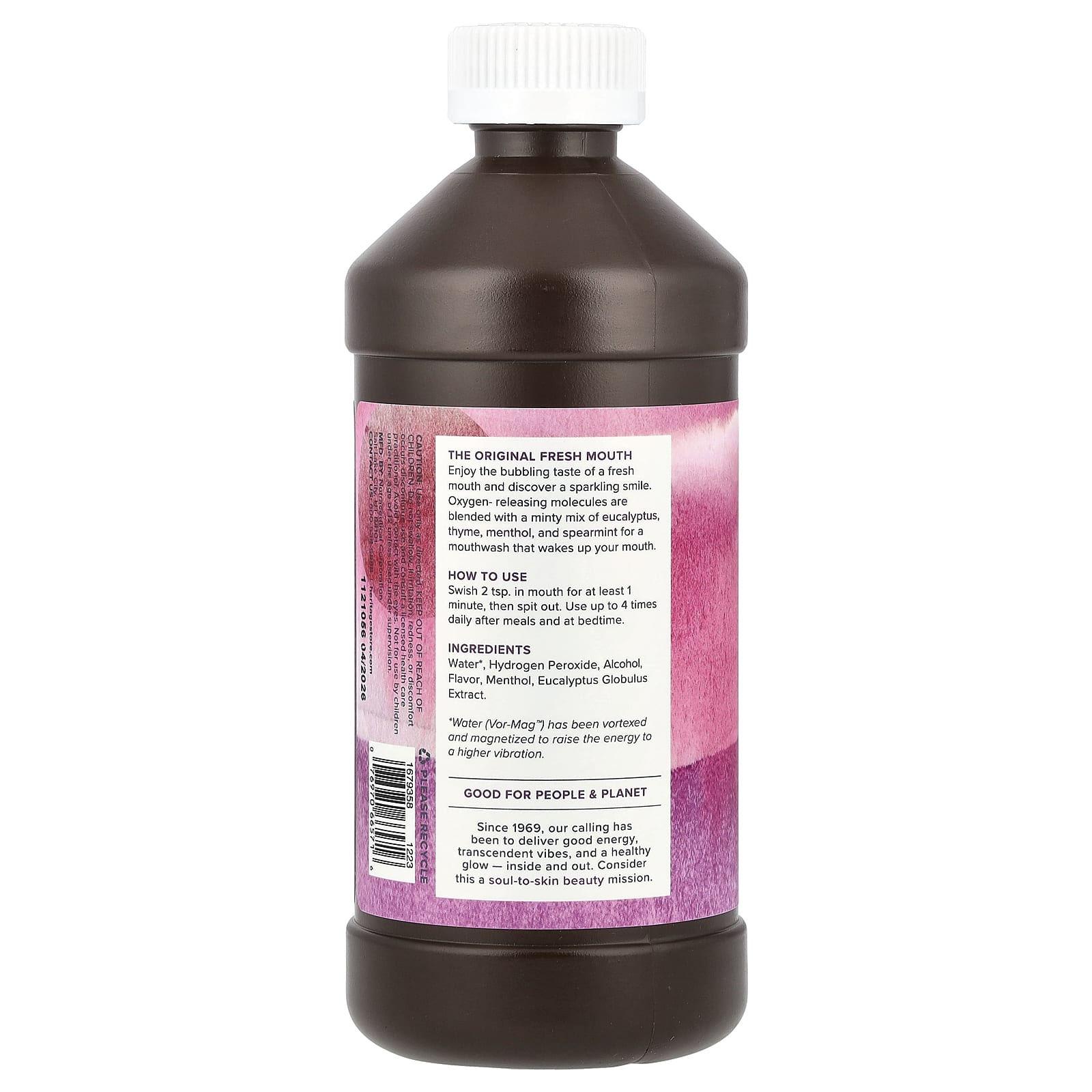 Heritage Store, ополаскиватель для рта с перекисью водорода, освежающий эвкалипт и мята, 473 мл (16 жидк. унций)