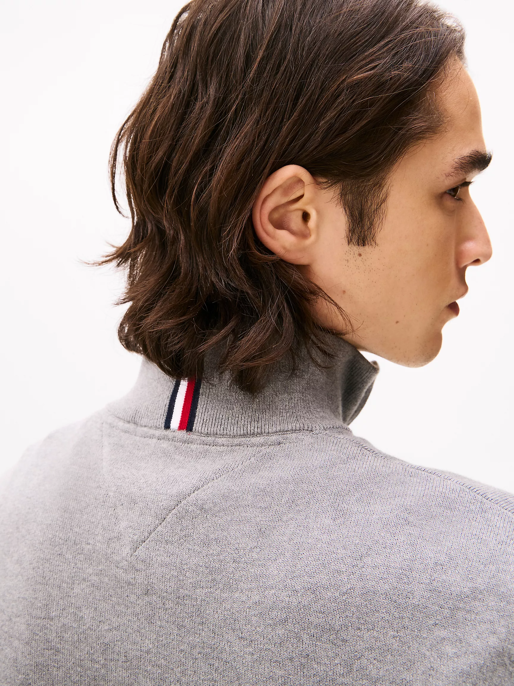 Мужской свитер Tommy Hilfiger, Классический свитер на молнии с воротником-стойкой