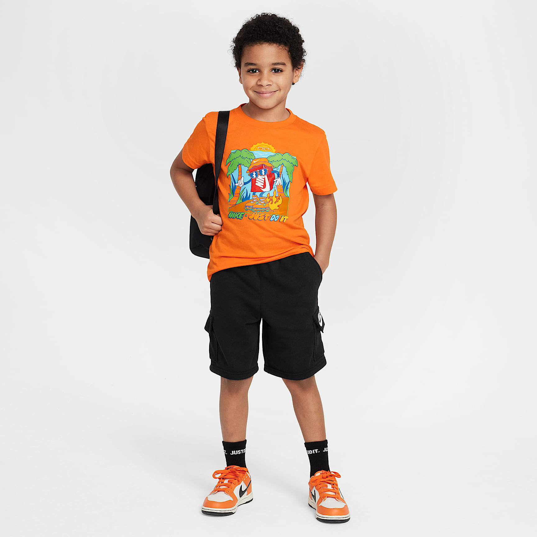 Nike Little Kids' Boxy Palm Tree T-Shirt