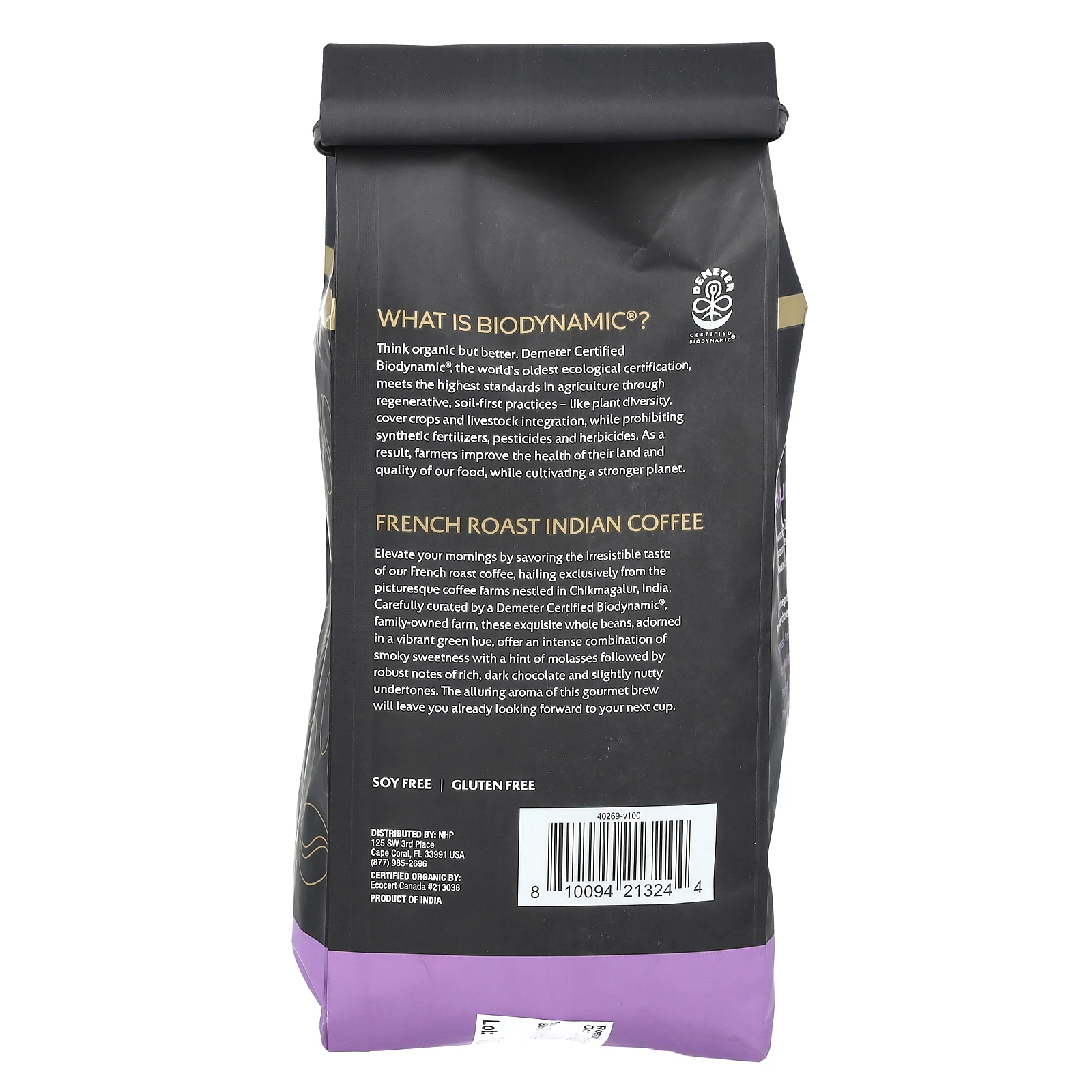 Dr. Mercola, Solspring, биодинамический, органический индийский кофе французской обжарки, цельные зерна, темный, 340 г (12 унций)