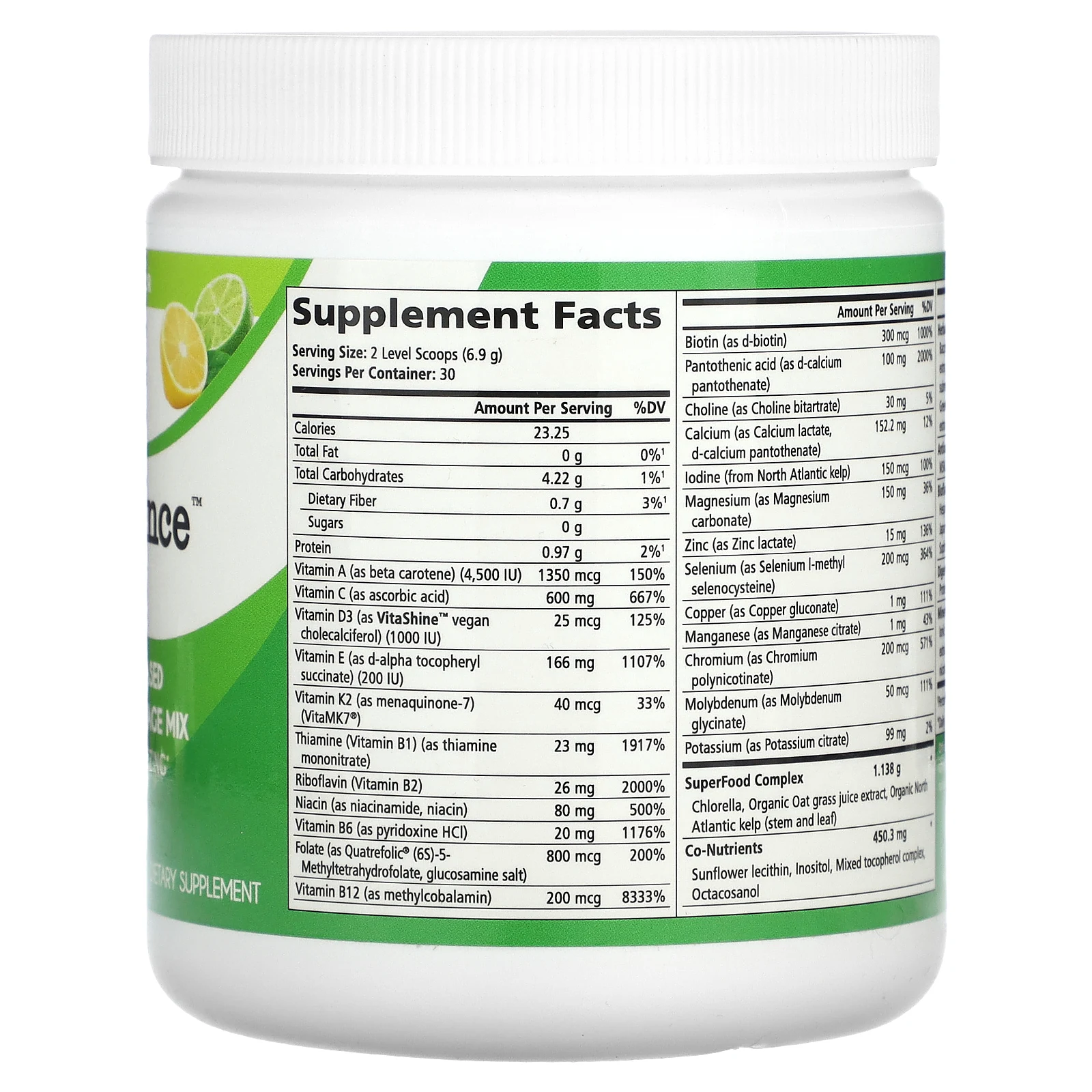 Pure Essence, Порошок LifeEssence, со вкусом лимона и лайма, 207 г