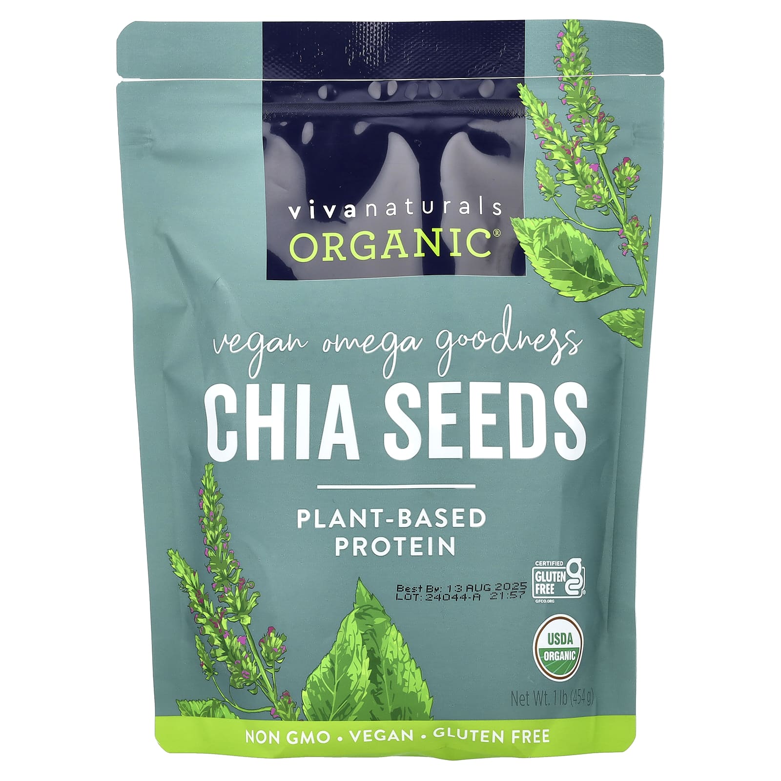 Viva Naturals, Organic Chia Seeds, 1 lb (454 g)