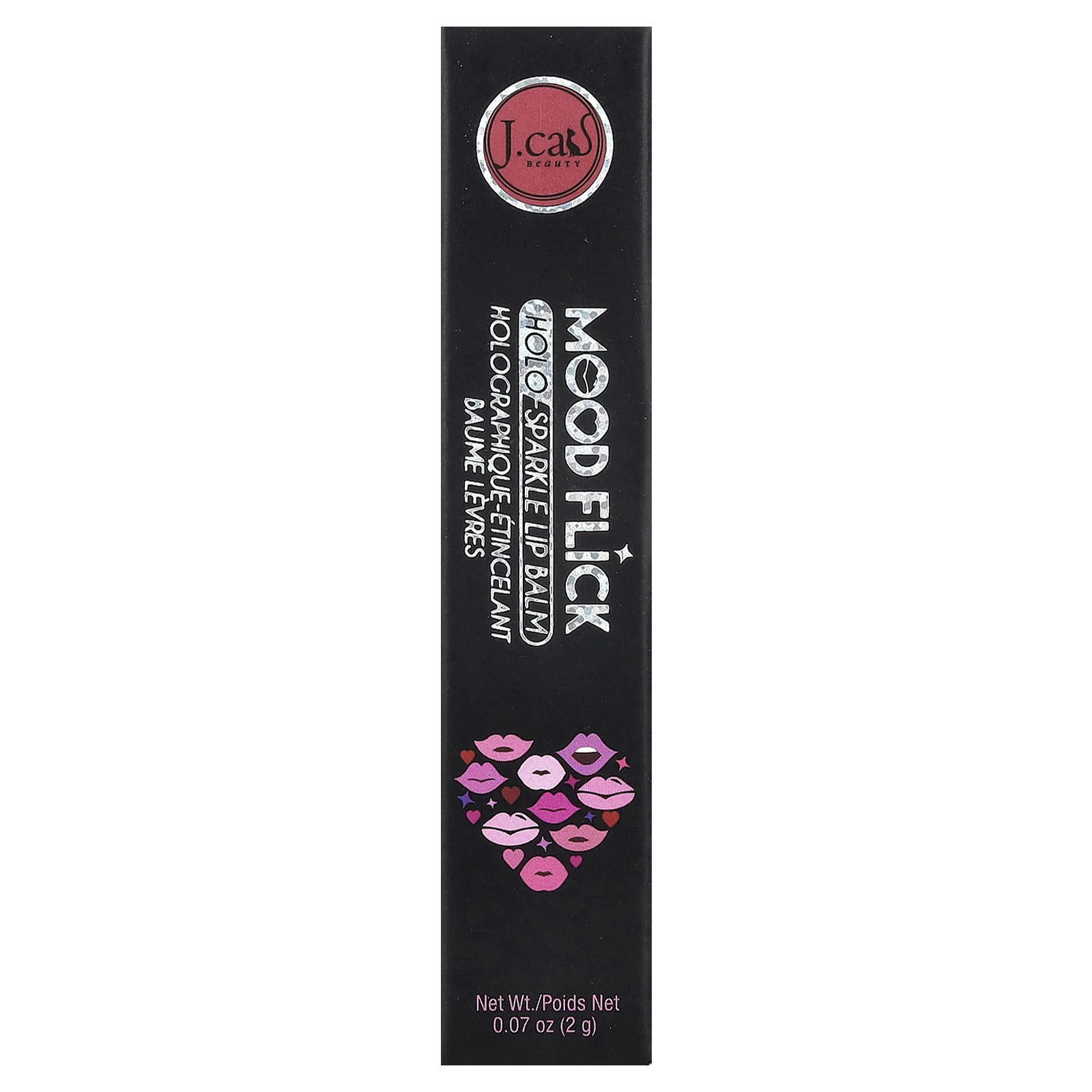 J.Cat Beauty, Mood Flick, Gold Sparkle, бальзам для губ, MLB101, выключатель, 2 г (0,07 унции)