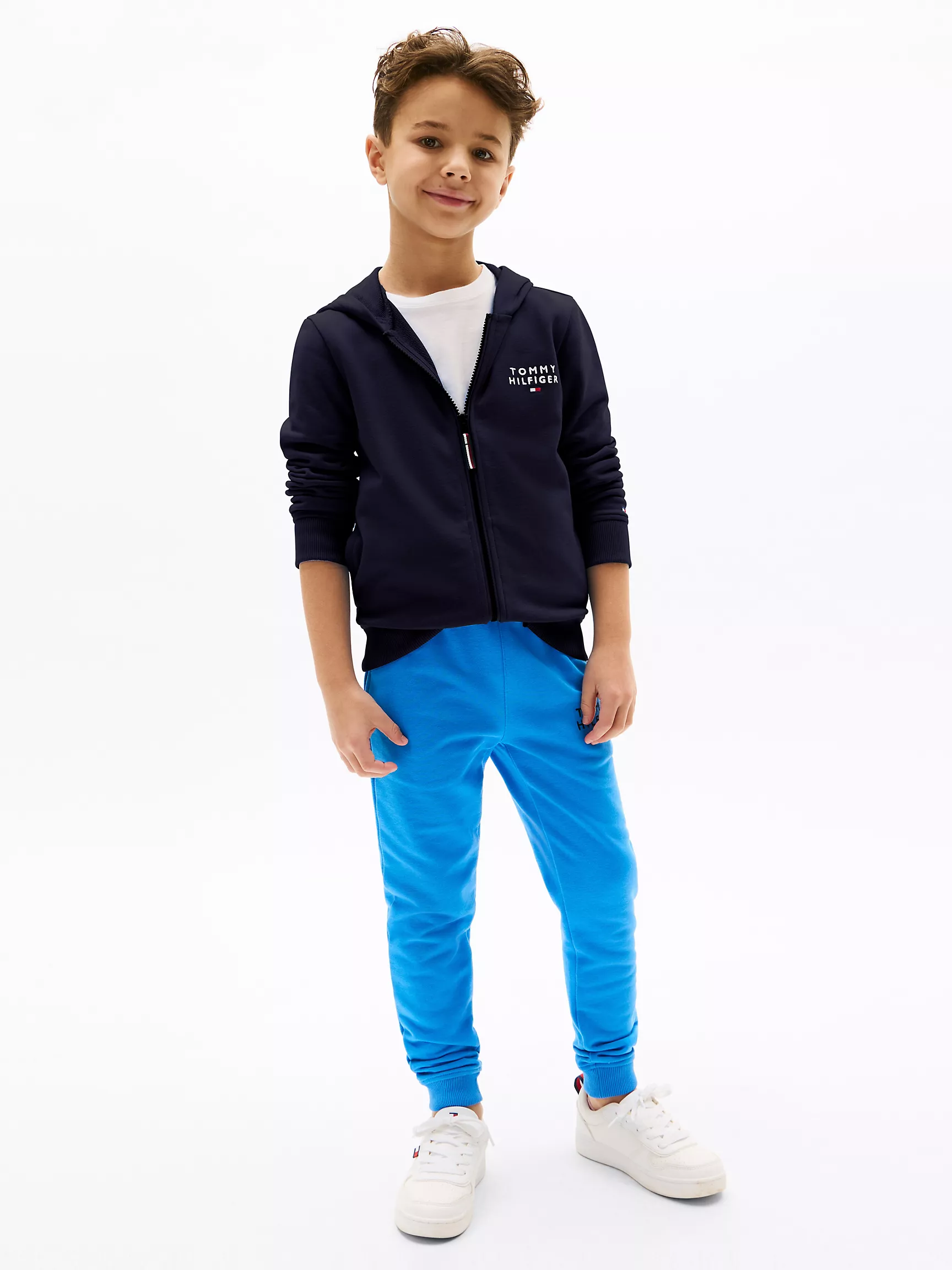 Худи для мальчика Tommy Hilfiger, Детское худи на молнии с логотипом Hilfiger