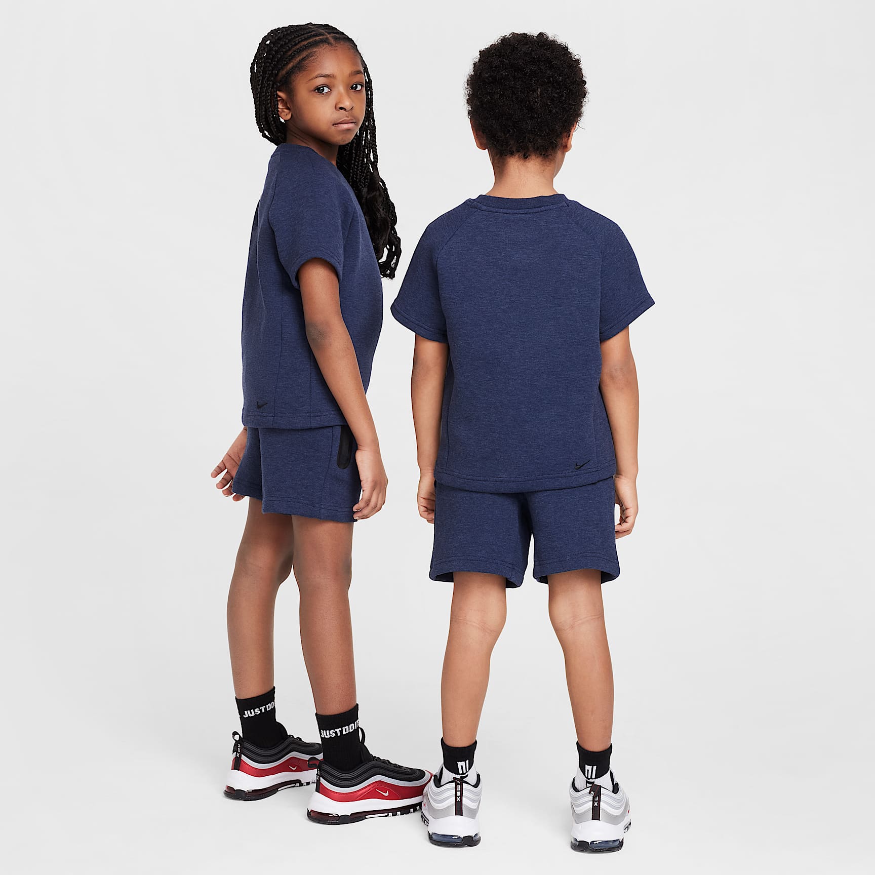 Nike Little Kids' Tech Fleece Tee and Shorts Set