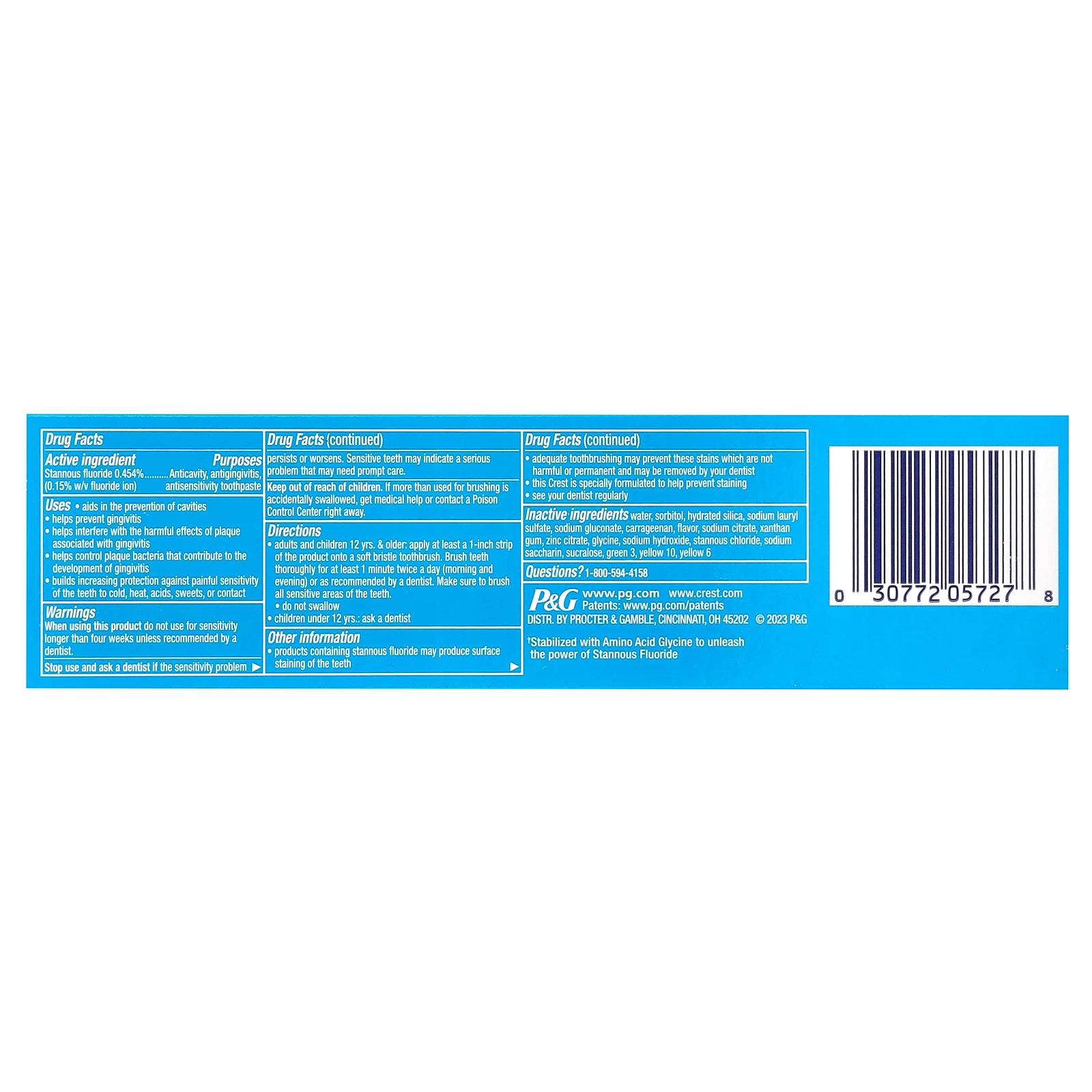 Crest, Pro Health, зубная паста с фторидом, с видимой поверхностью, 121 г (4,3 унции)