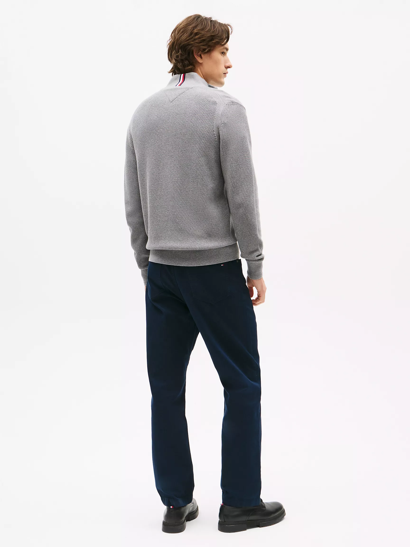 Мужской свитер Tommy Hilfiger, Кардиган на молнии с узором "прямоугольные стежки"