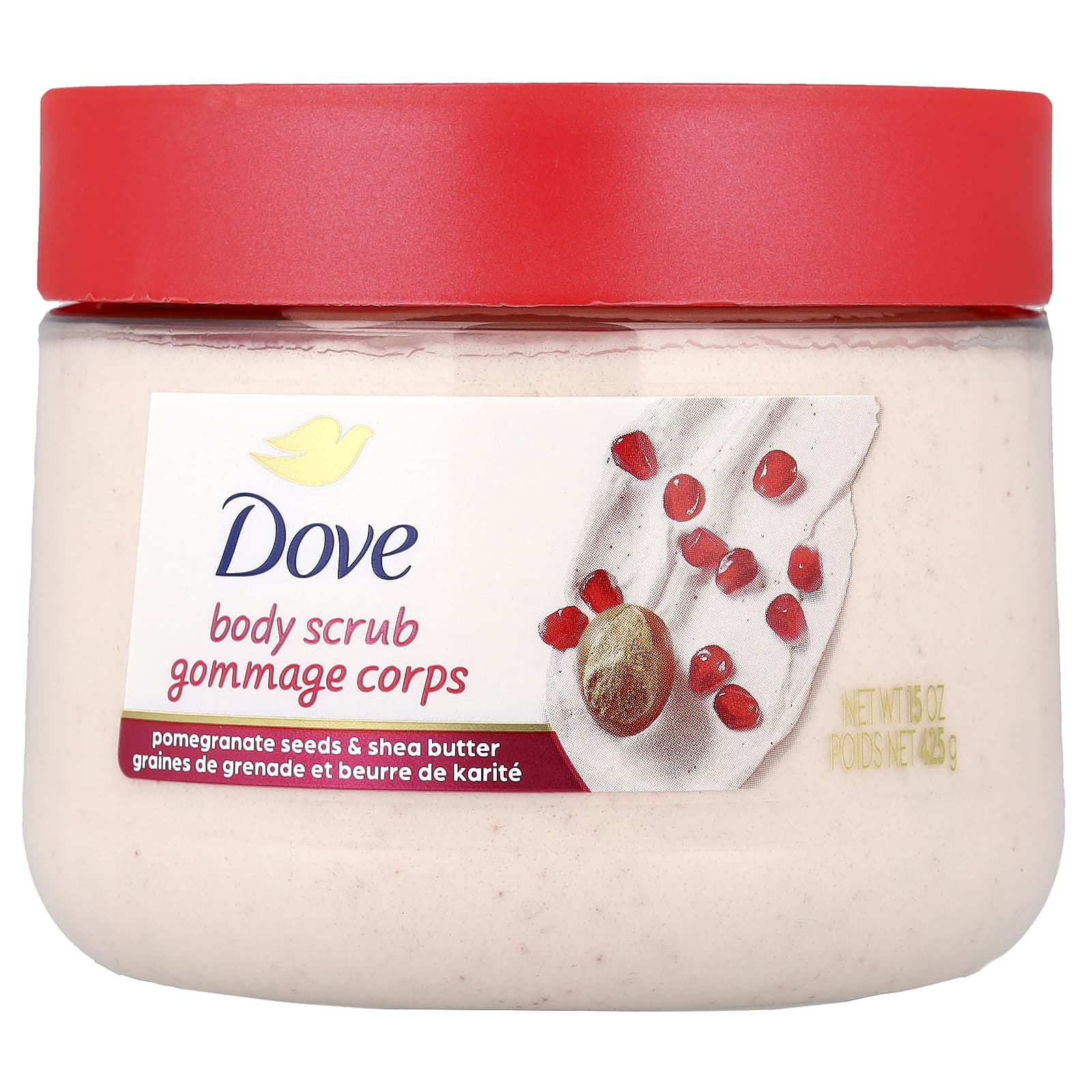 Dove, скраб для тела, семена граната и масло ши, 425 г (15 унций)
