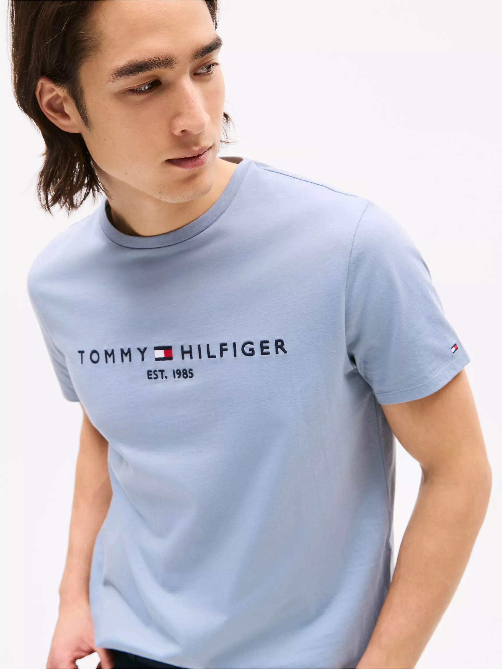 Мужская футболка Tommy Hilfiger, Футболка с вышитым логотипом Tommy
