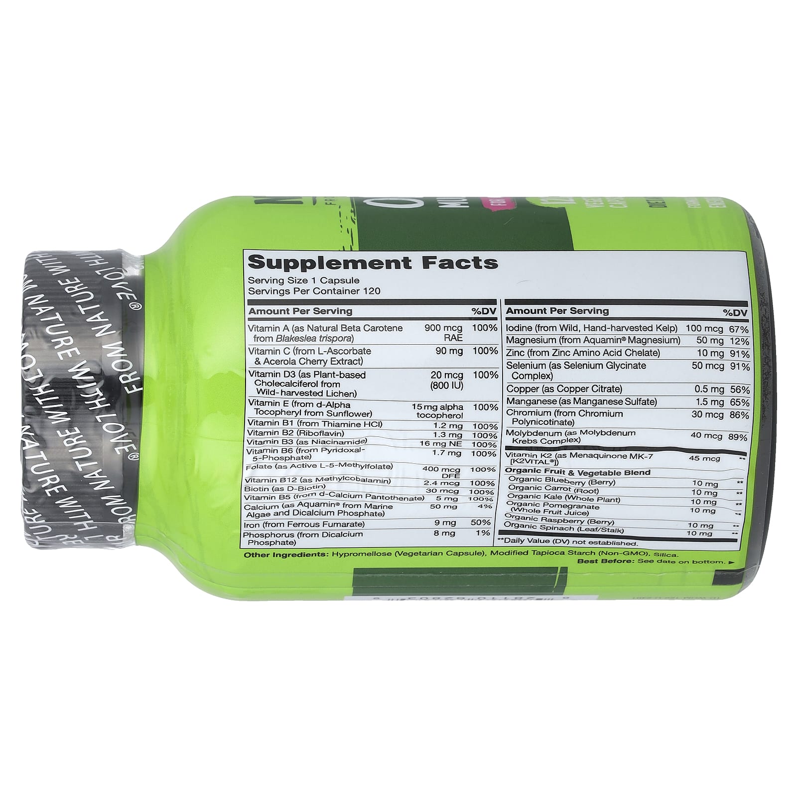 NATURELO, мультивитамины ежедневного применения для женщин,120 вегетарианских капсул