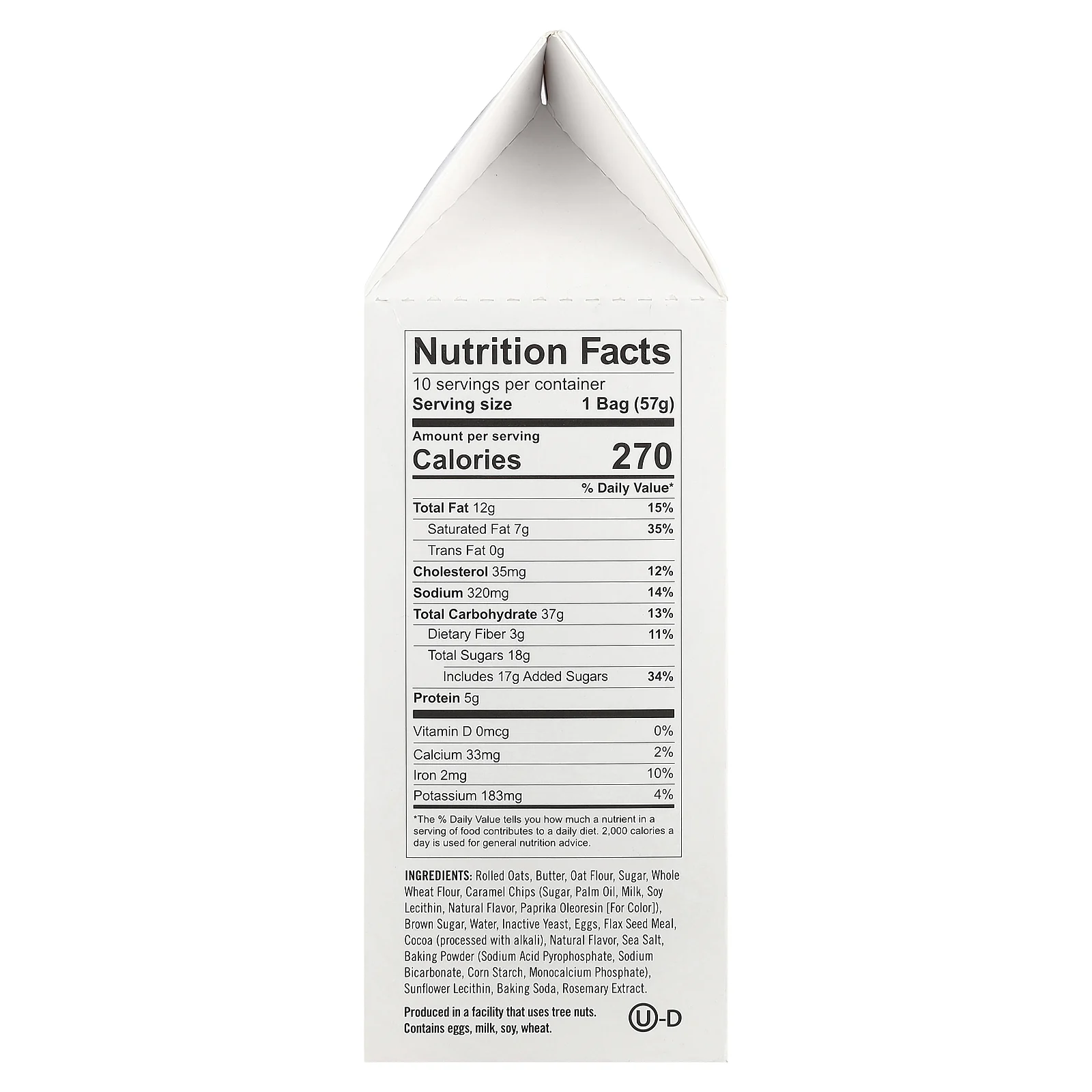 Munchkin, Milkmaker®, грудное печенье, шоколадно-соленое карамельное печенье, 10 пакетиков по 57 г (2 унции)