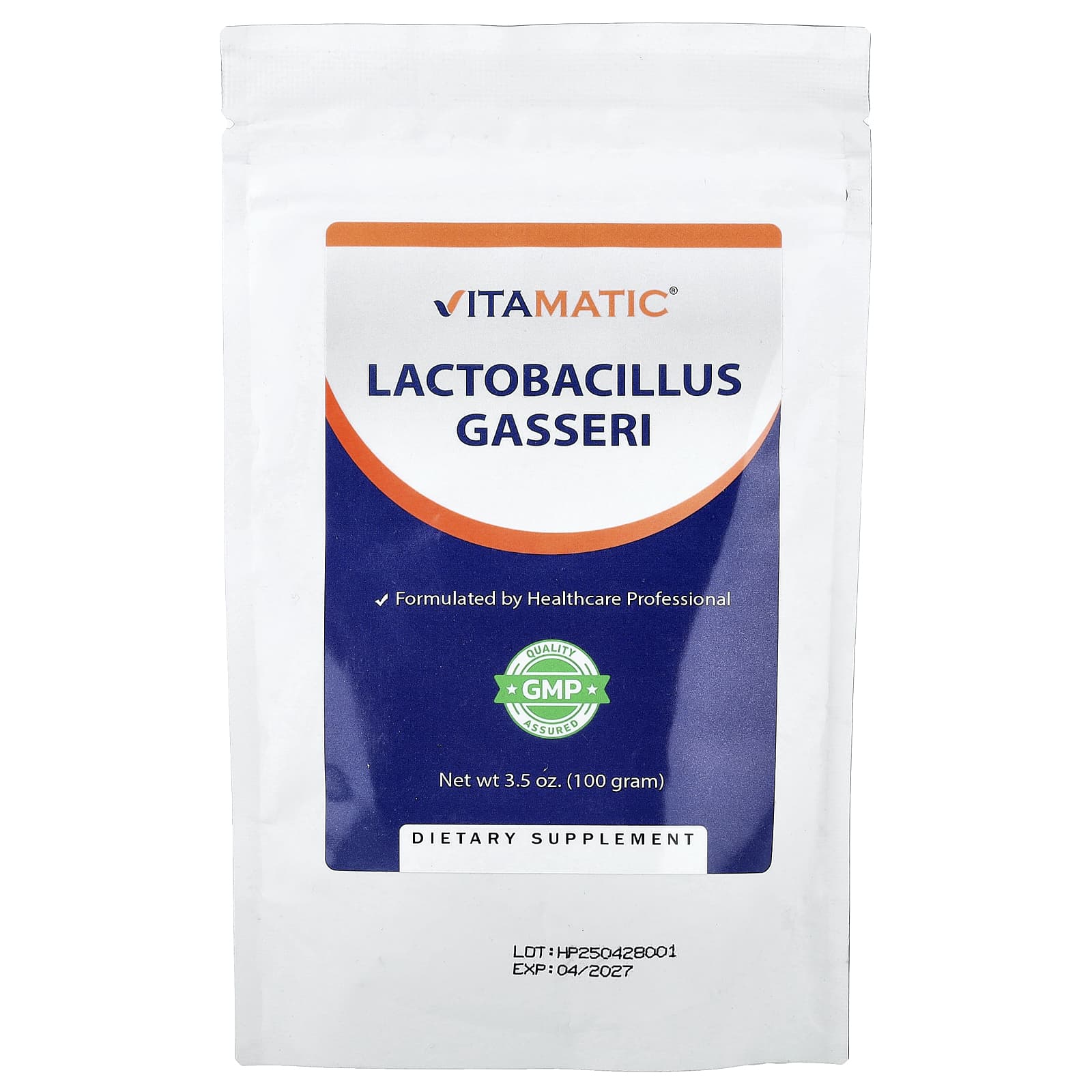 Vitamatic, лактобактерии гассери, 100 г (3,5 унции)