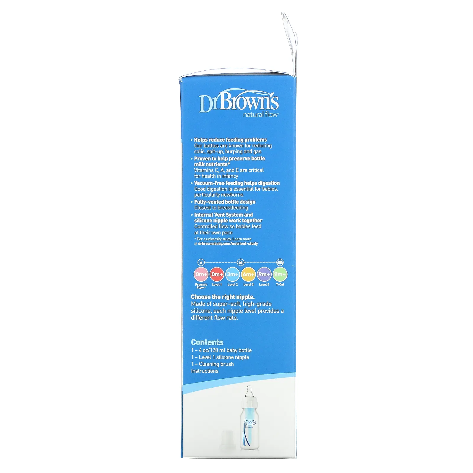 Dr. Brown's, Флакон Natural Flow, для детей от 0 месяцев, 120 мл (4 унции)