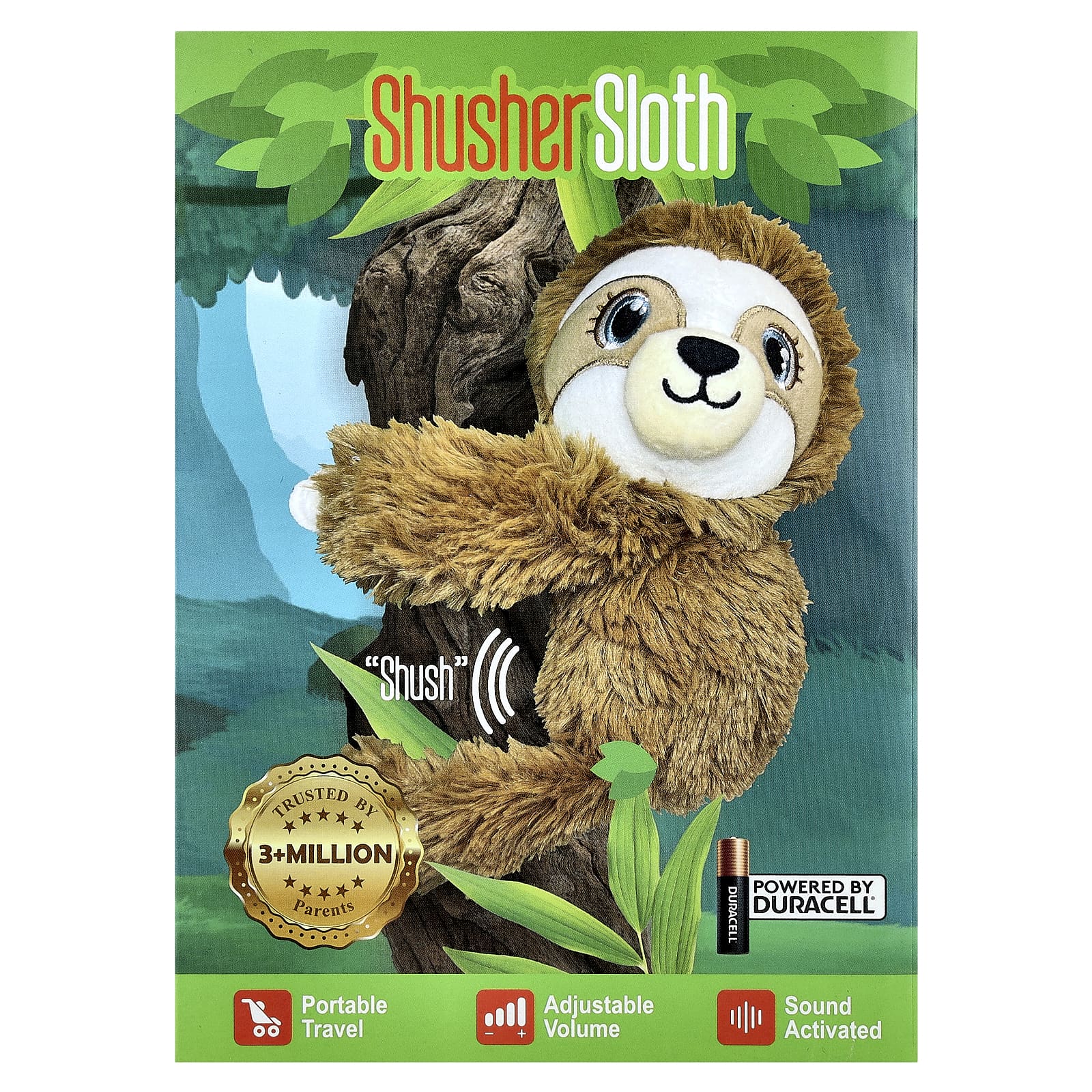 Baby Shusher, Shusher Sloth, Звуковой модуль из мягкой игрушки, 1 штука