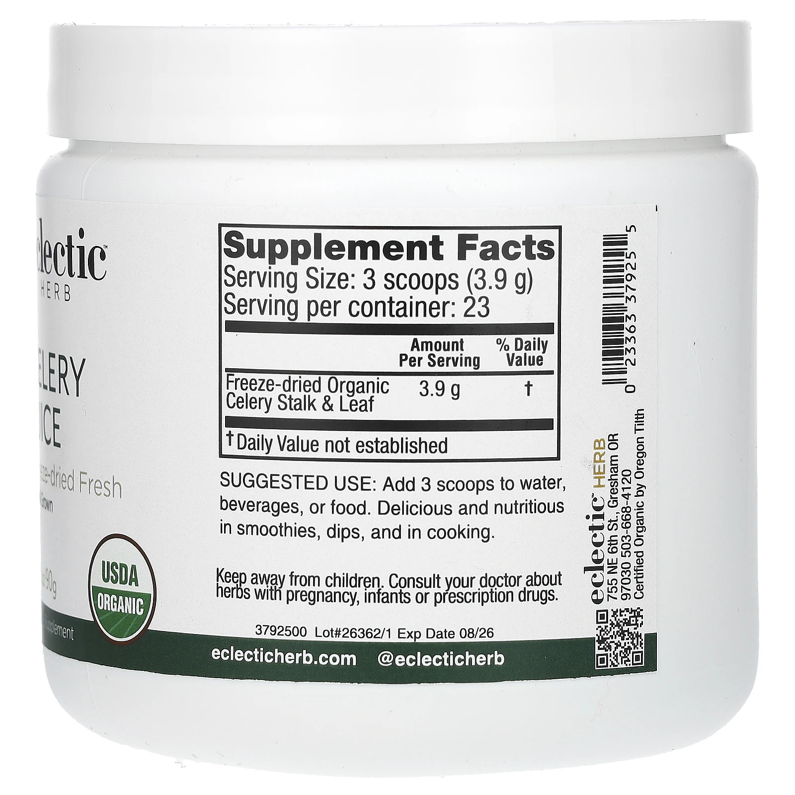 Eclectic Herb, Herb, сок сельдерея, 90 г (3,2 унции)