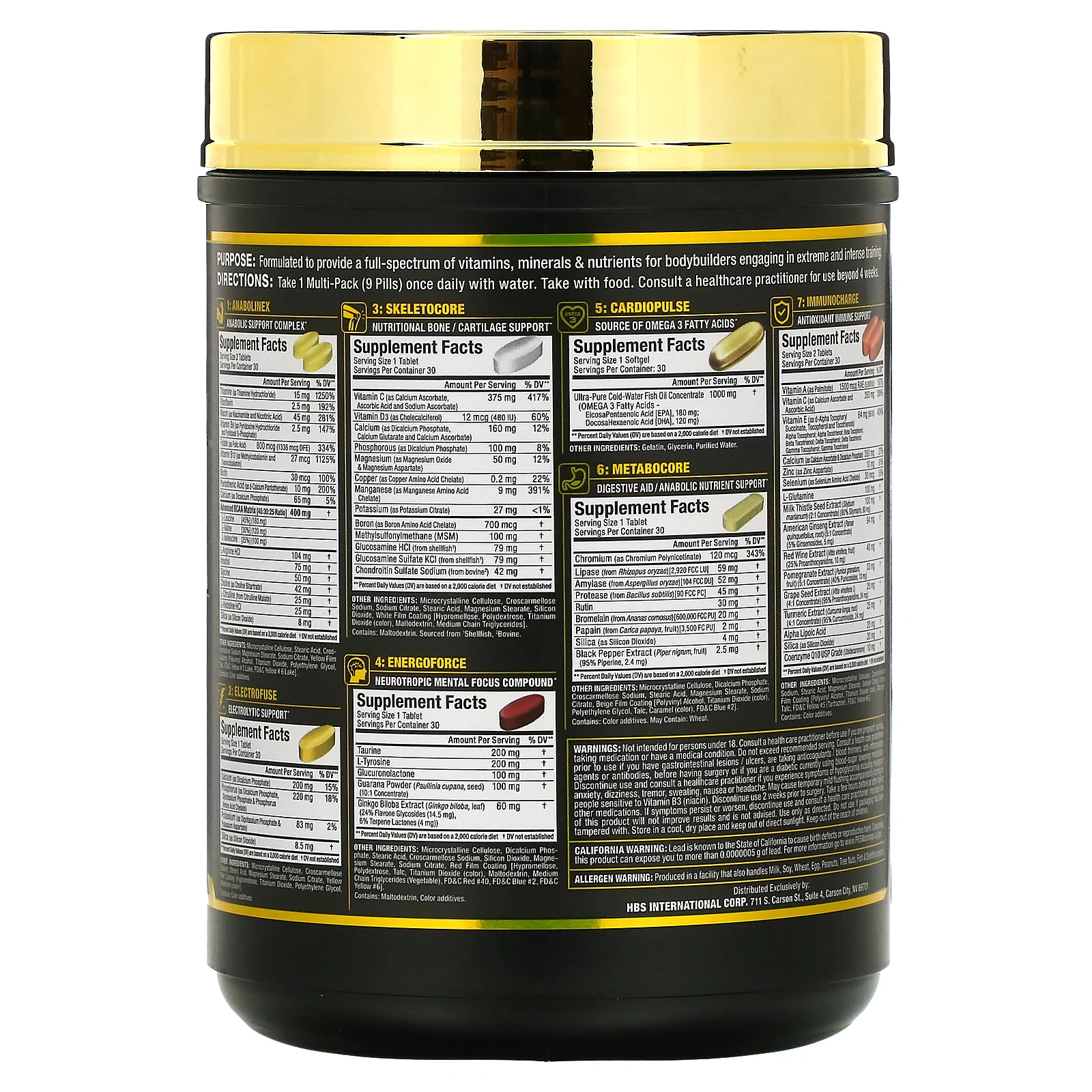 ALLMAX, Vitastack, набор таблеток, 30 пакетиков