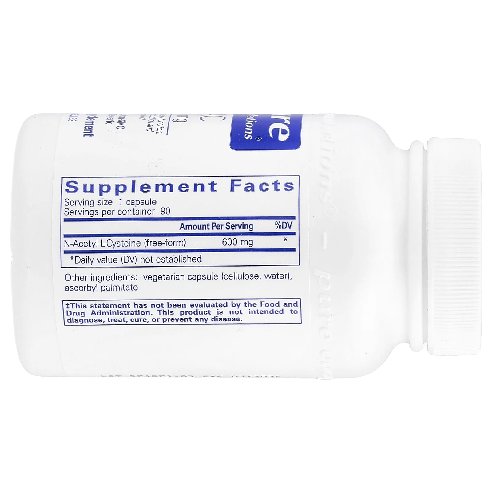 Pure Encapsulations, NAC, 600 мг, 90 капсул