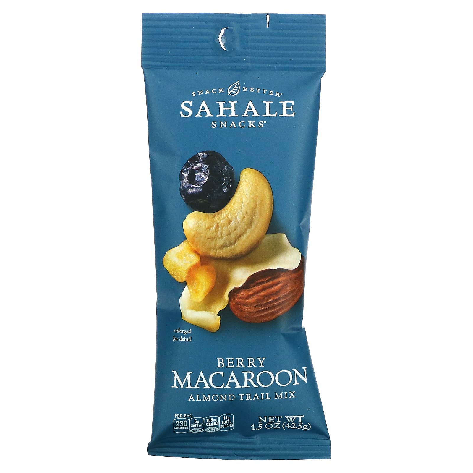 Sahale Snacks, смесь миндаля, орехов и сухофруктов, ягодный макарун, 9 пакетиков по 42,5 г (1,5 унции)