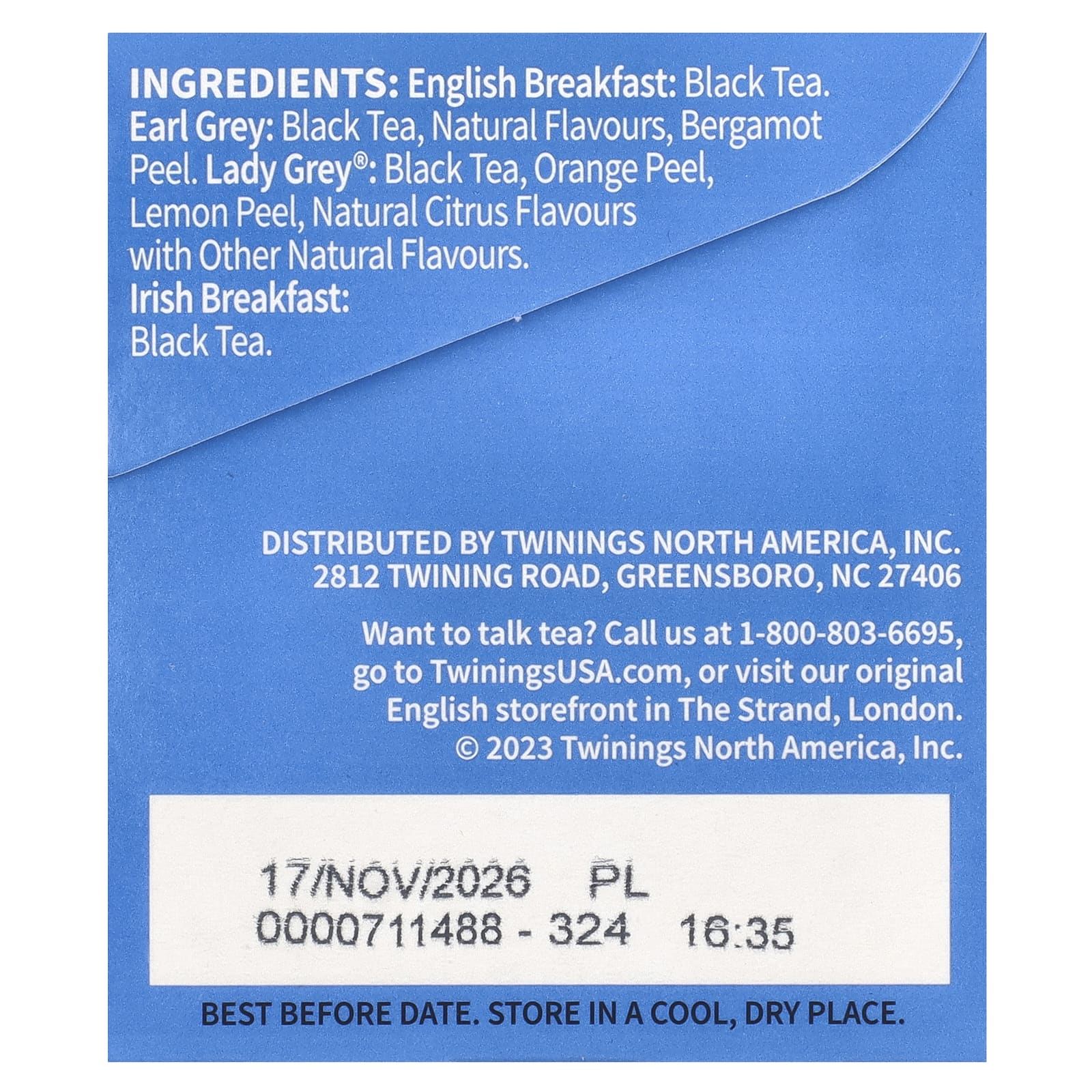 Twinings, черный чай, набор разных сортов, 20 чайных пакетиков, 40 г (1,41 унции)