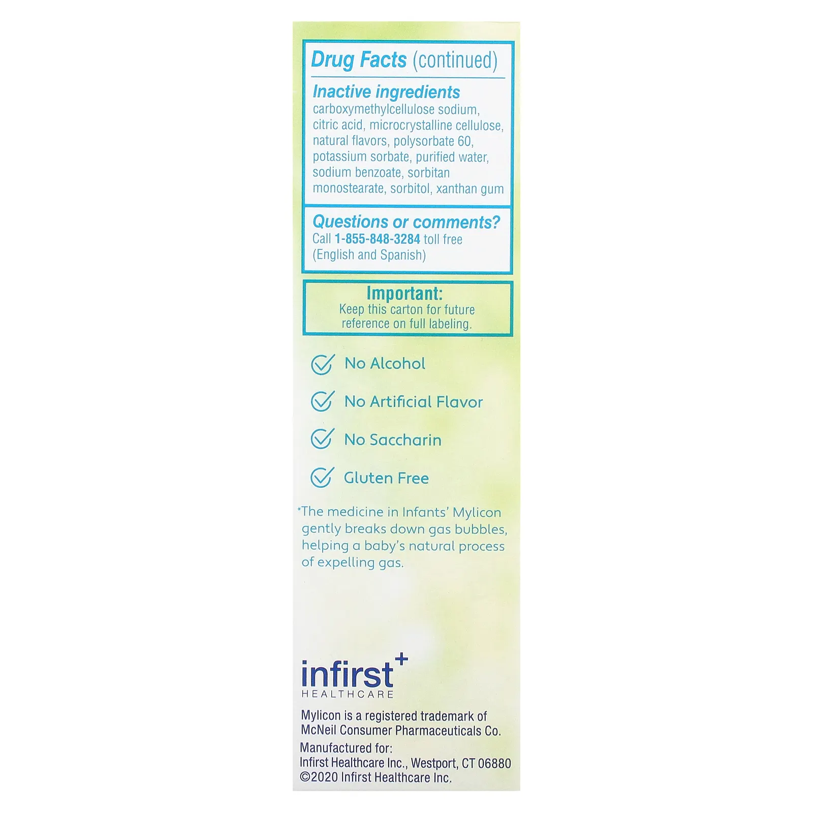 Mylicon, Капли для облегчения газообразования для младенцев, 30 мл (1 жидк. Унция)