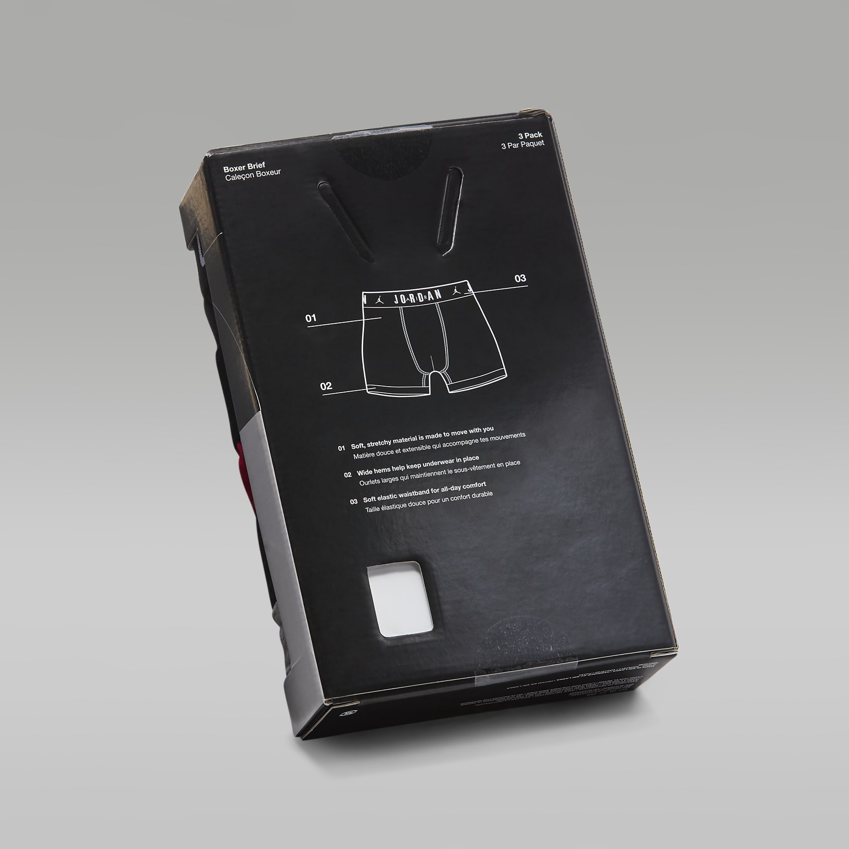 Jordan Big Kids' Flight Cotton Boxer Briefs (3-Pack)