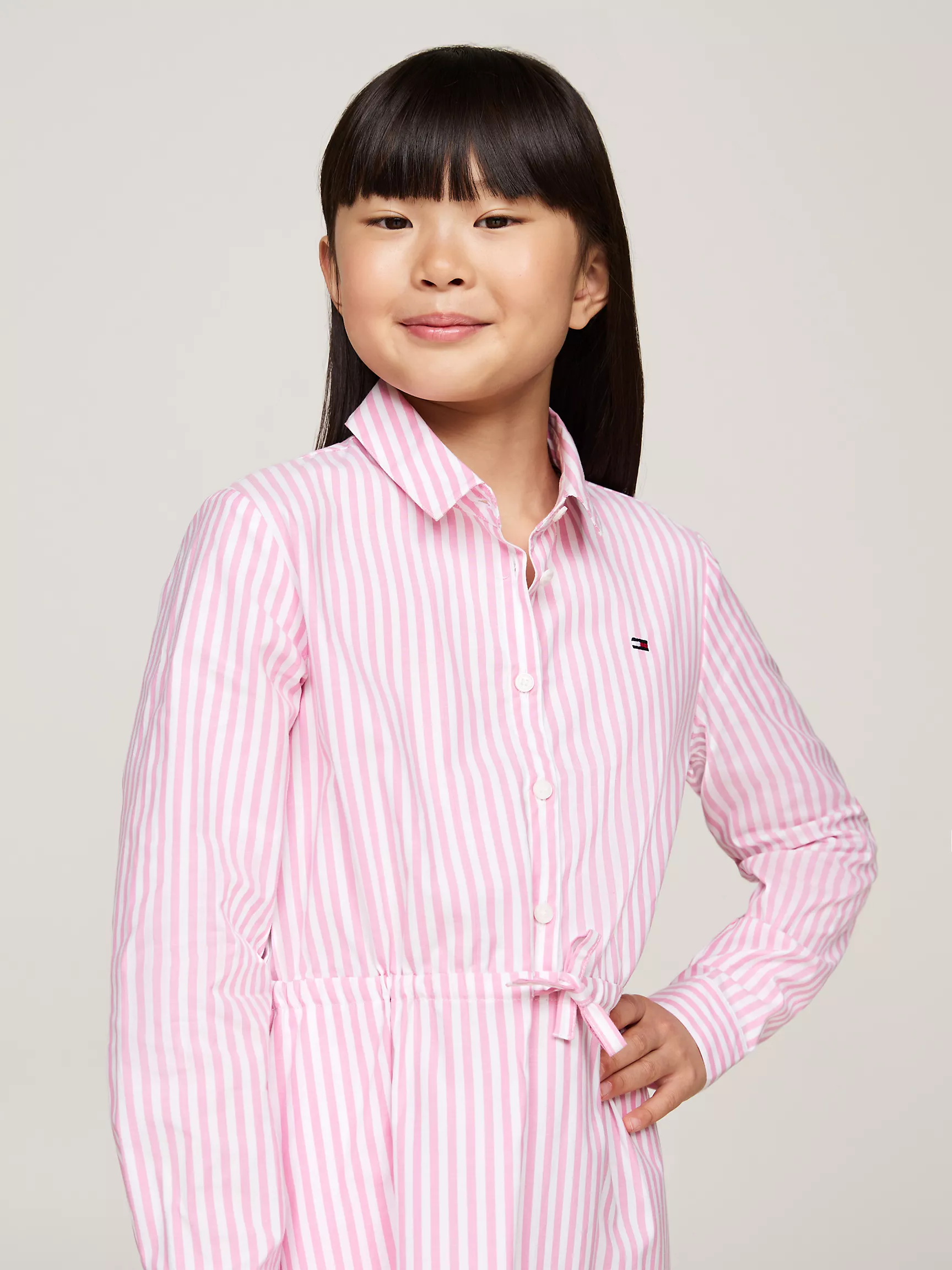 Платье для девочек Tommy Hilfiger, Детское полосатое платье-рубашка Ithaca