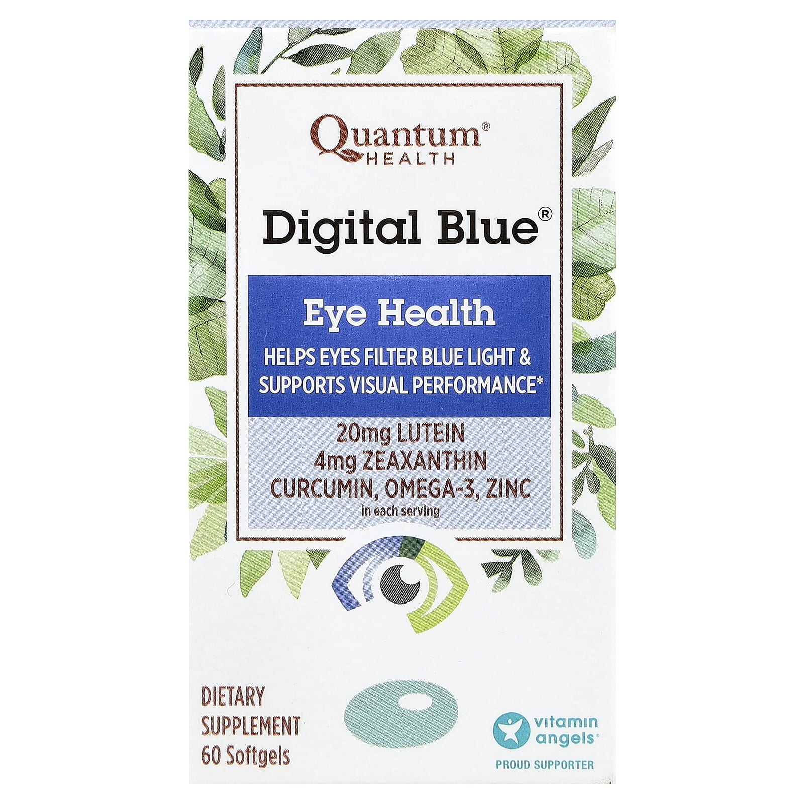 Quantum Health, Digital Blue®, средство для здоровья глаз, 60 капсул
