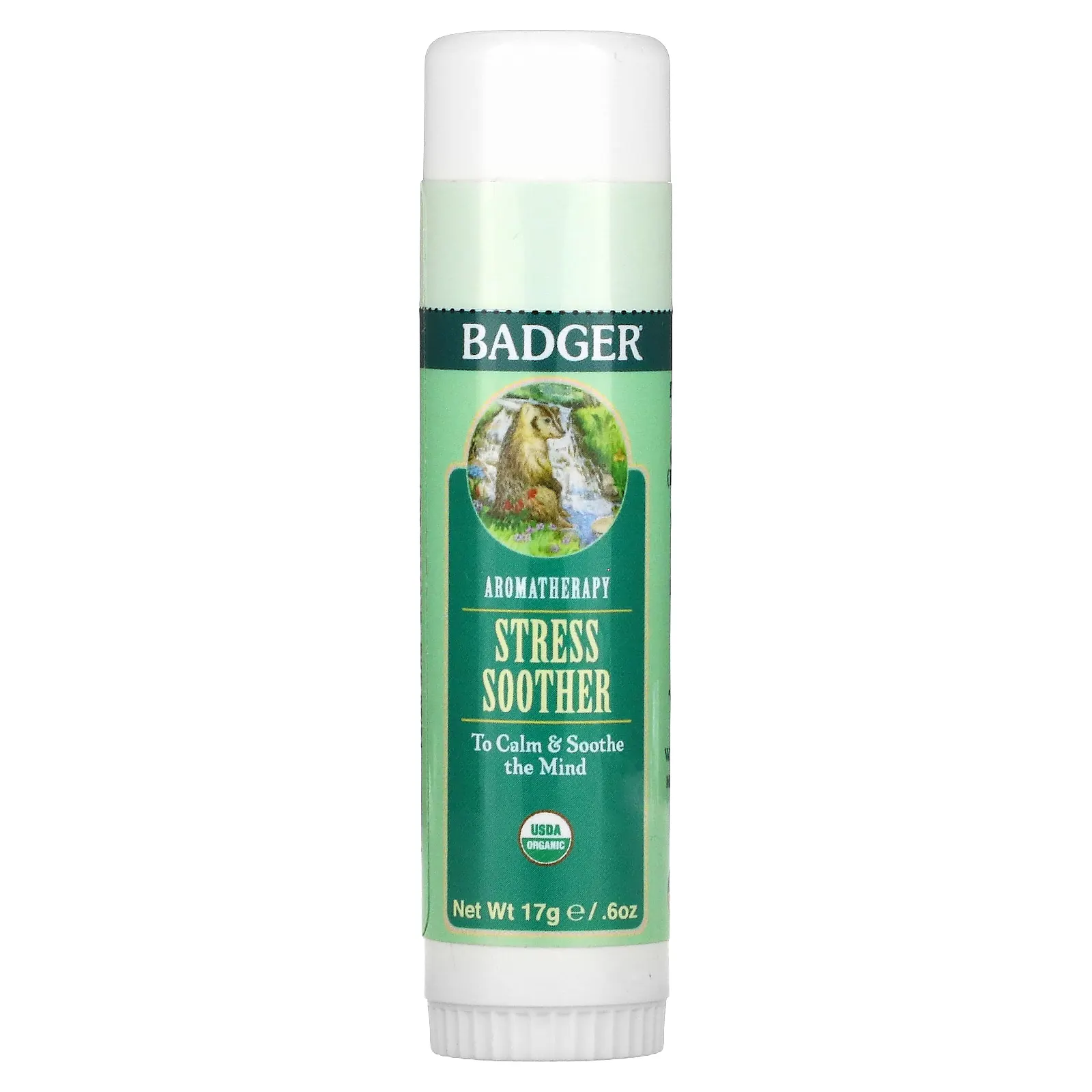 Badger Company, Aromatherapy, успокаивающее средство, мандарин и розмарин, 17 г (0,60 унции)
