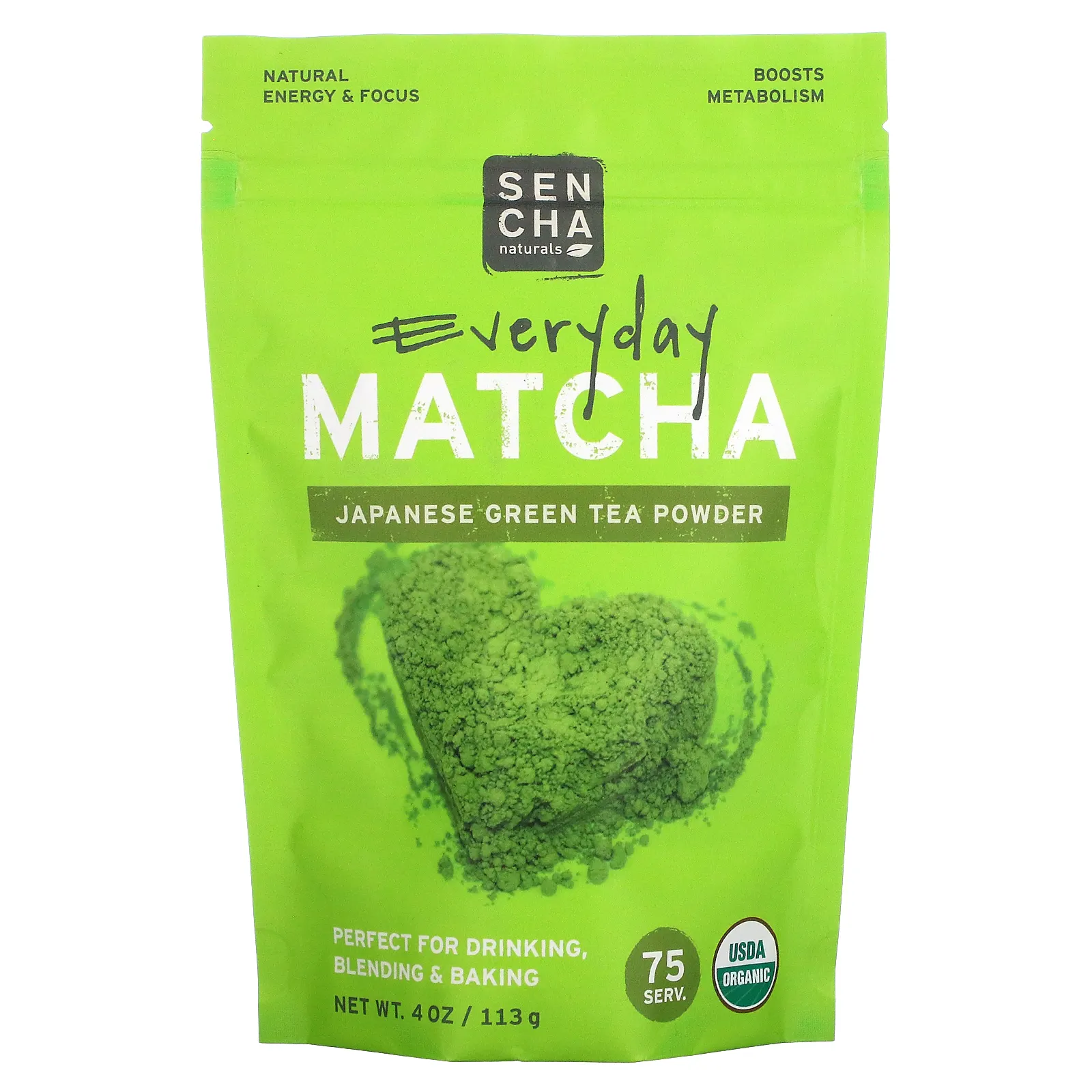 Sencha Naturals, Everyday Matcha, японский зеленый чай матча в порошке, 113 г (4 унции)
